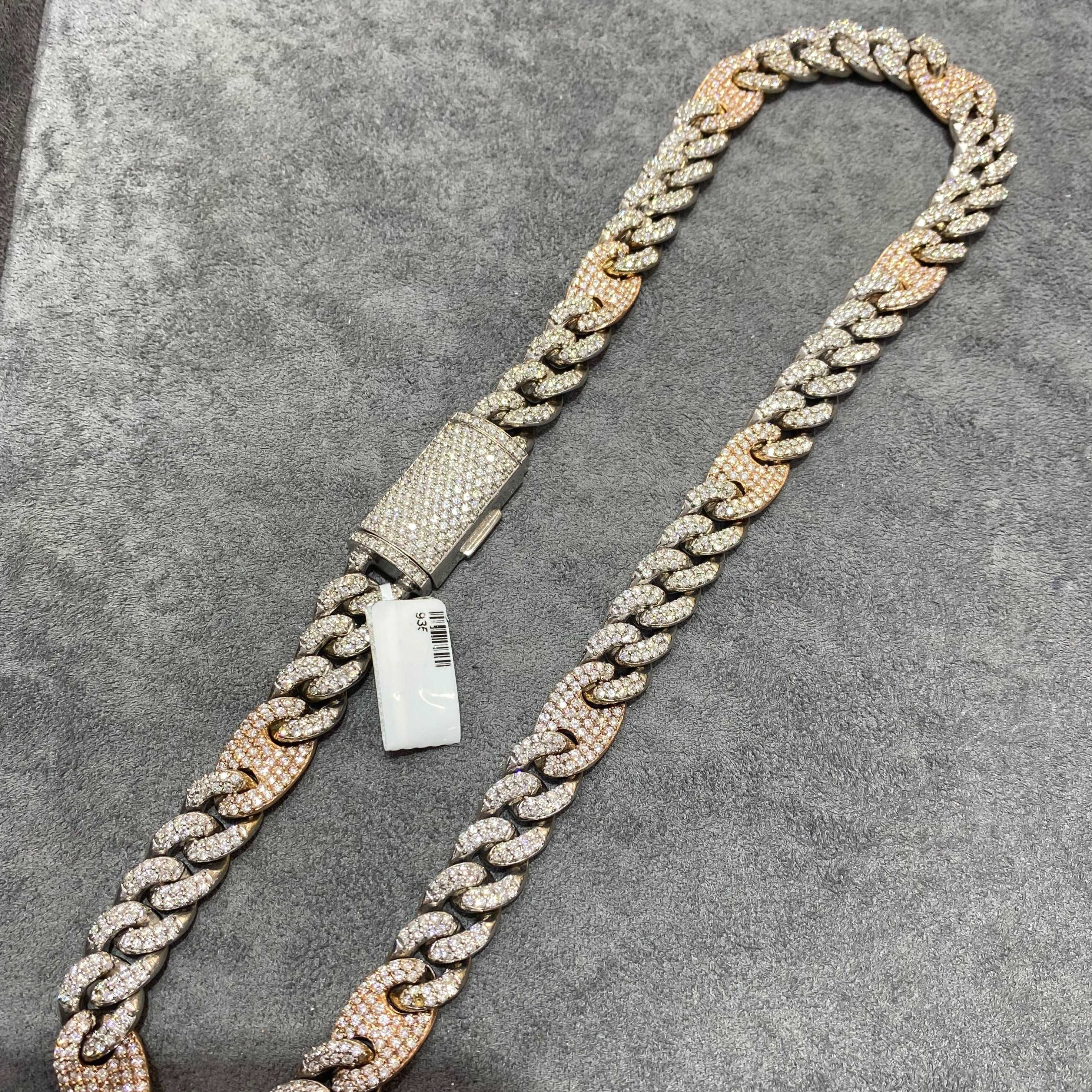 14k Vs1 natural diamonds 💎 Mariner Cuban link 20 cts.t.w chain
