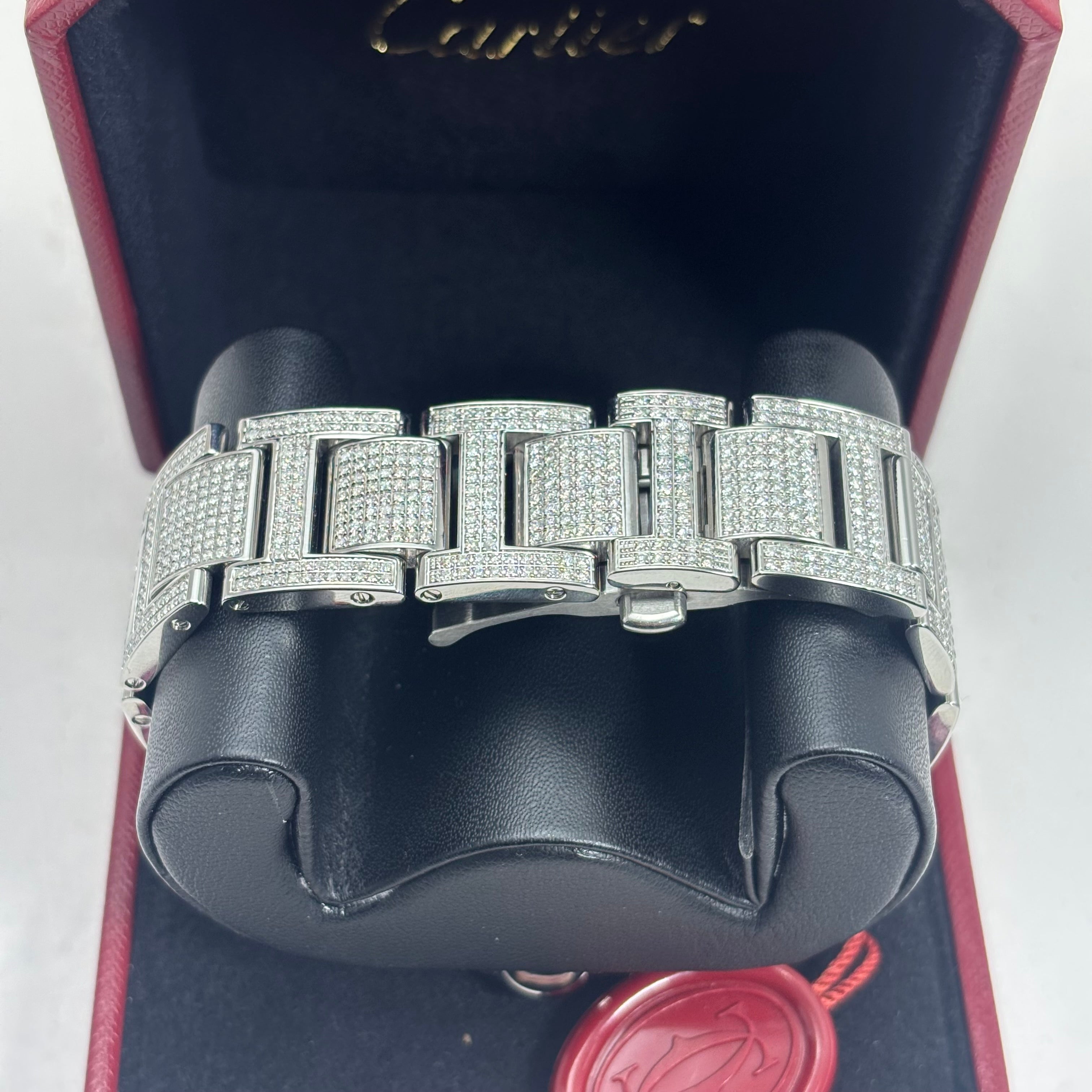 Pre-Owned 40MM CARTIER BALLON BLEU STEEL NATURAL DIAMOND BUSTDOWN