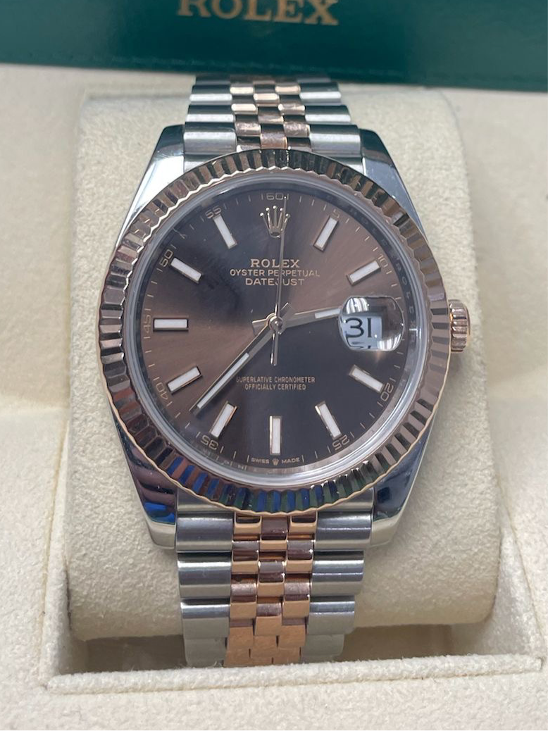 ROLEX DATEJUST 41MM / ROSE GOLD / JUBILEE BRACELET / CHOCOLATE DIAL REF. 126331