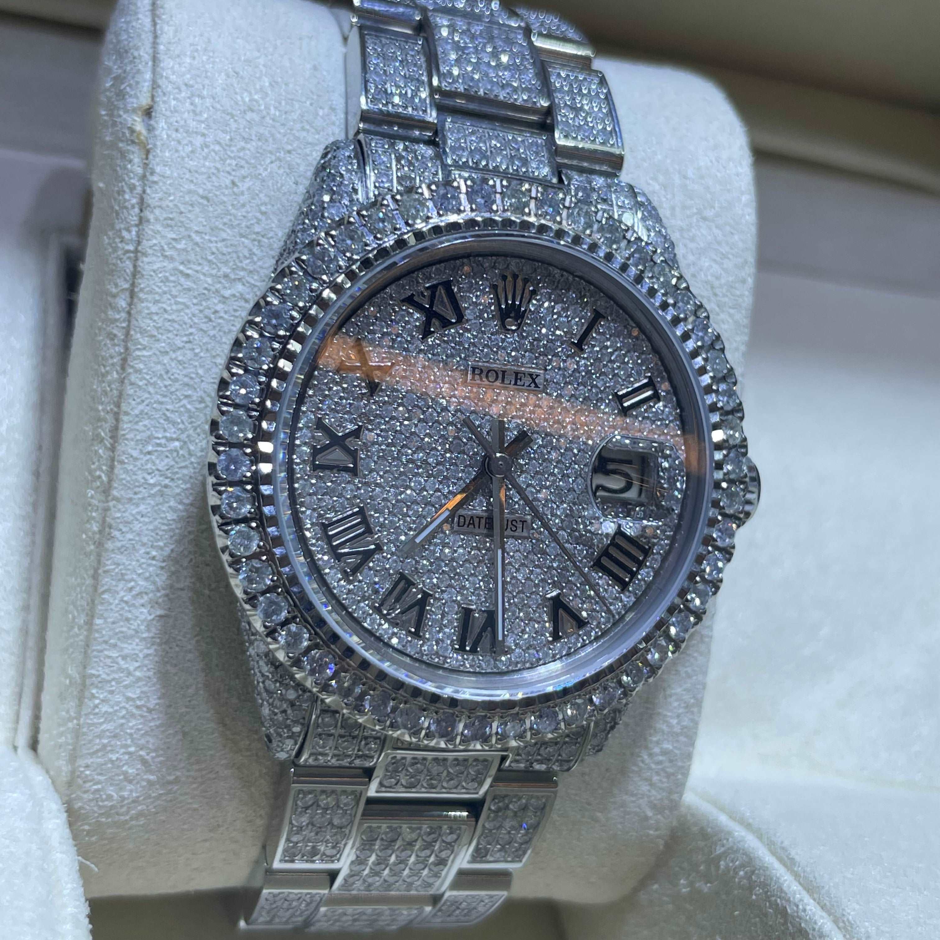 Iced Out 36mm Bust Down Datejust | VS1 Natural Diamonds