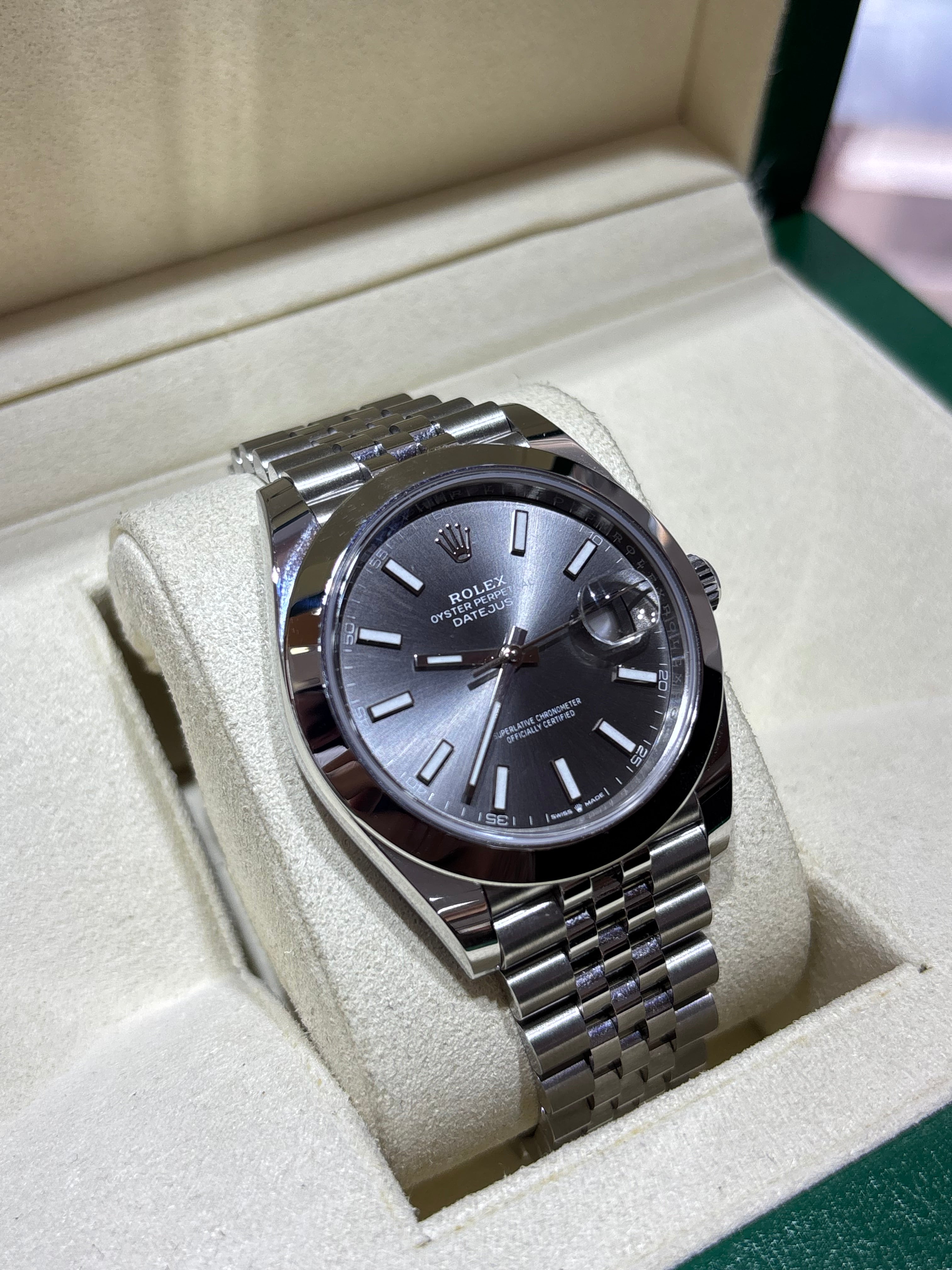 ROLEX DATEJUST 41MM | STAINLESS STEEL | JUBILEE BRACELET | GREY DIAL