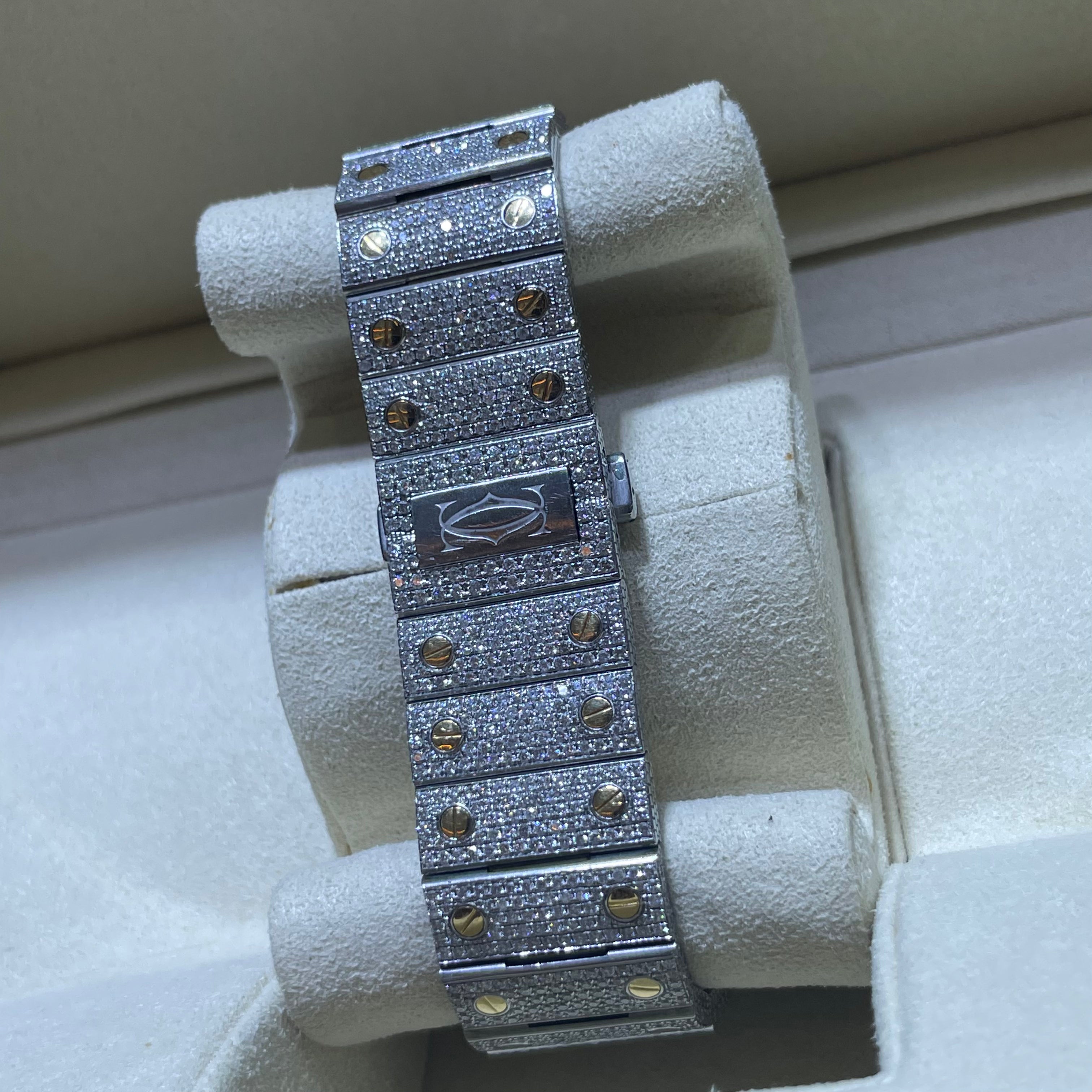 Skeleton Cartier Bust Down Watch Natural VVS Two Tone