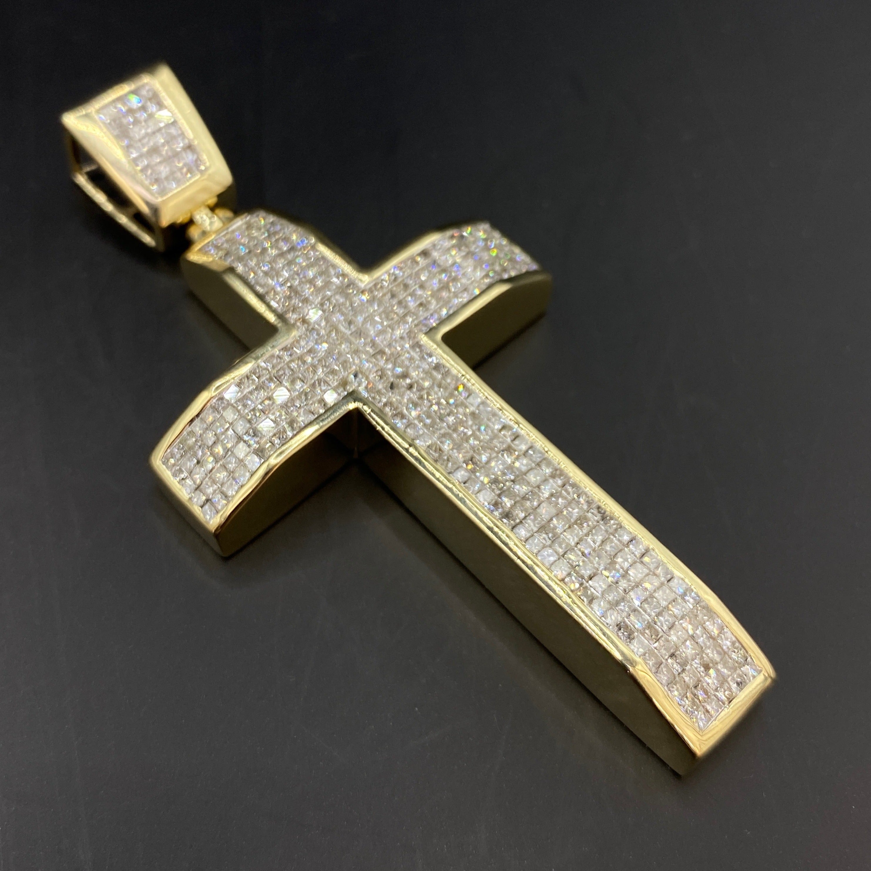 14k Iced Out Cross VVS