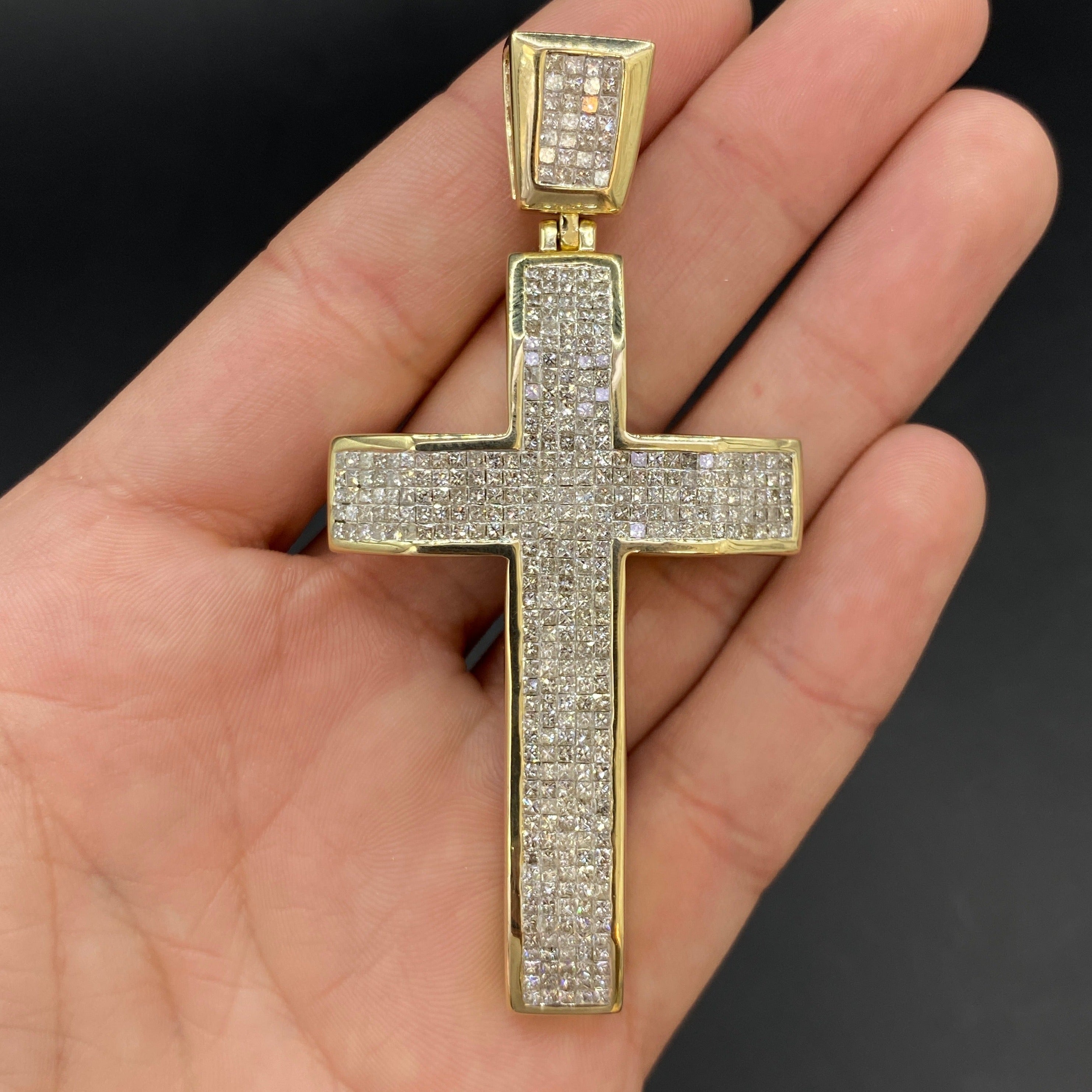 14k Iced Out Cross VVS