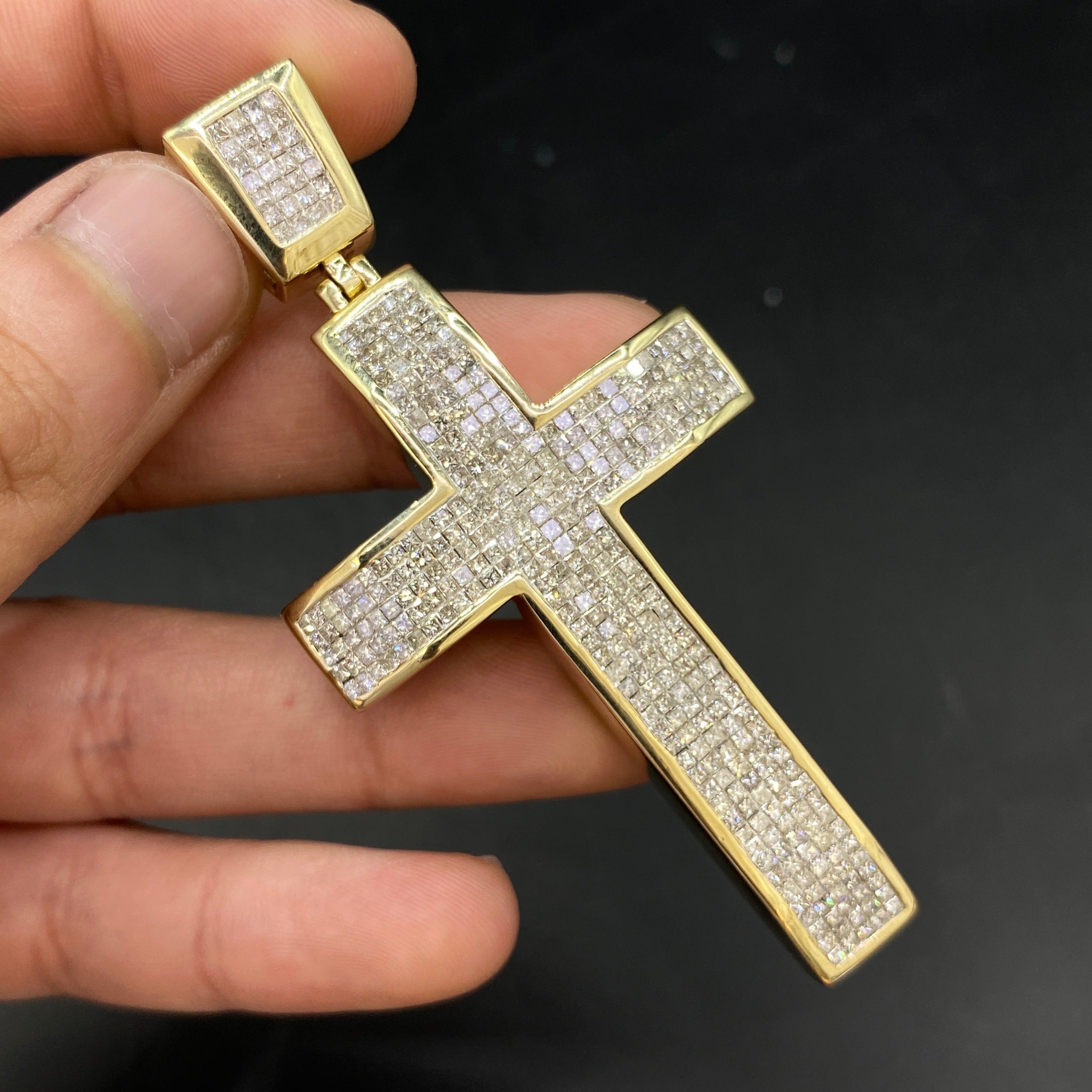 14k Iced Out Cross VVS