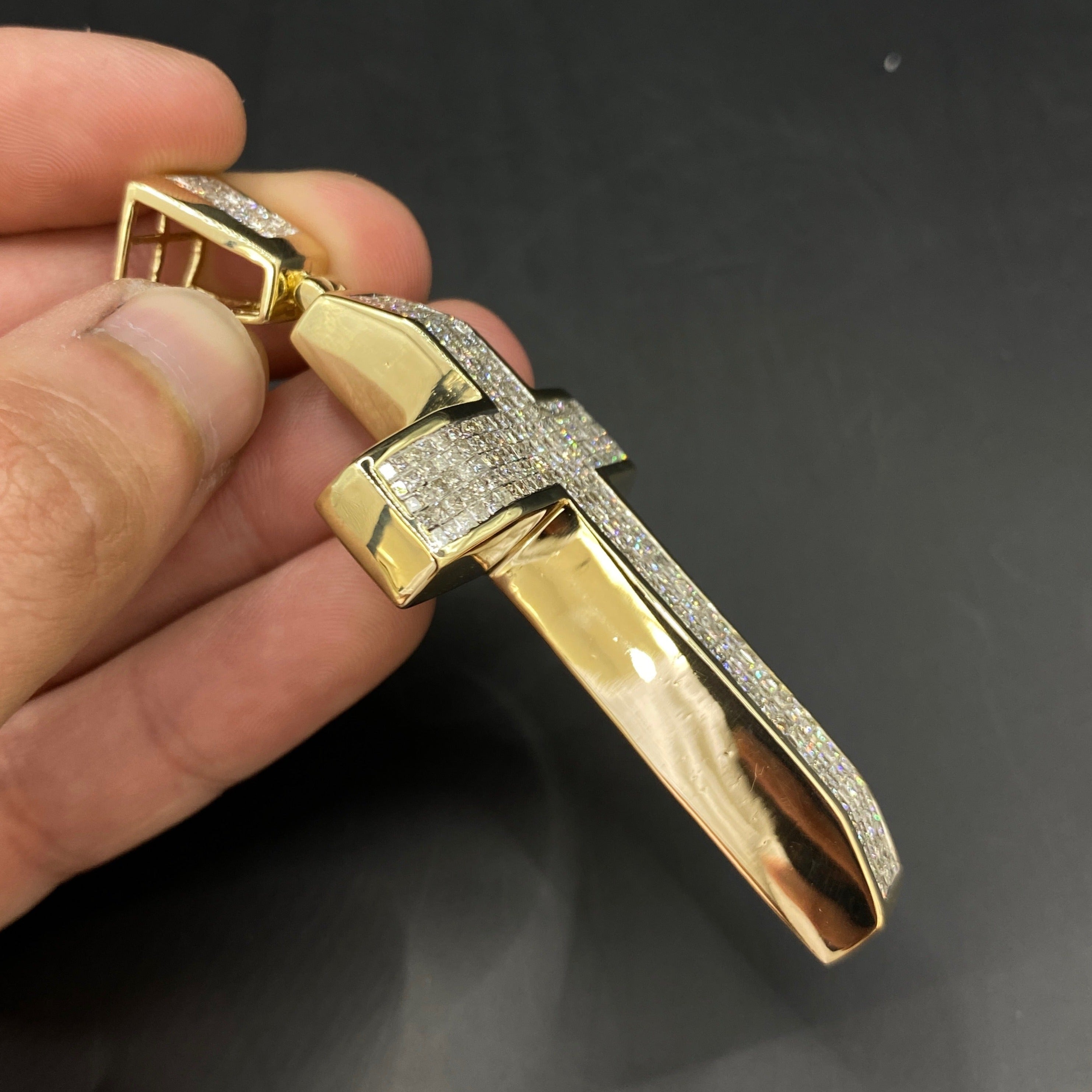 14k Iced Out Cross VVS
