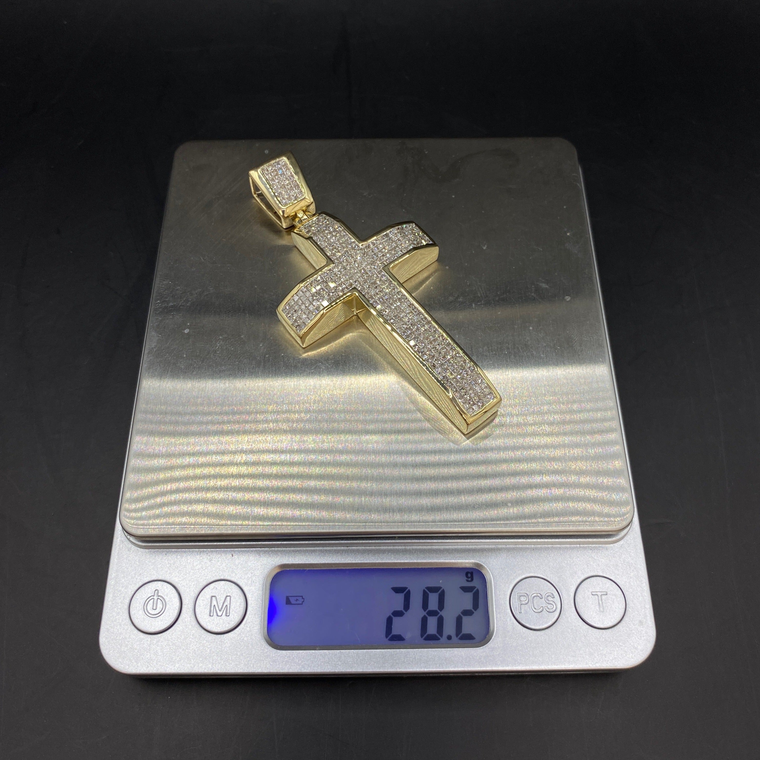 14k Iced Out Cross VVS