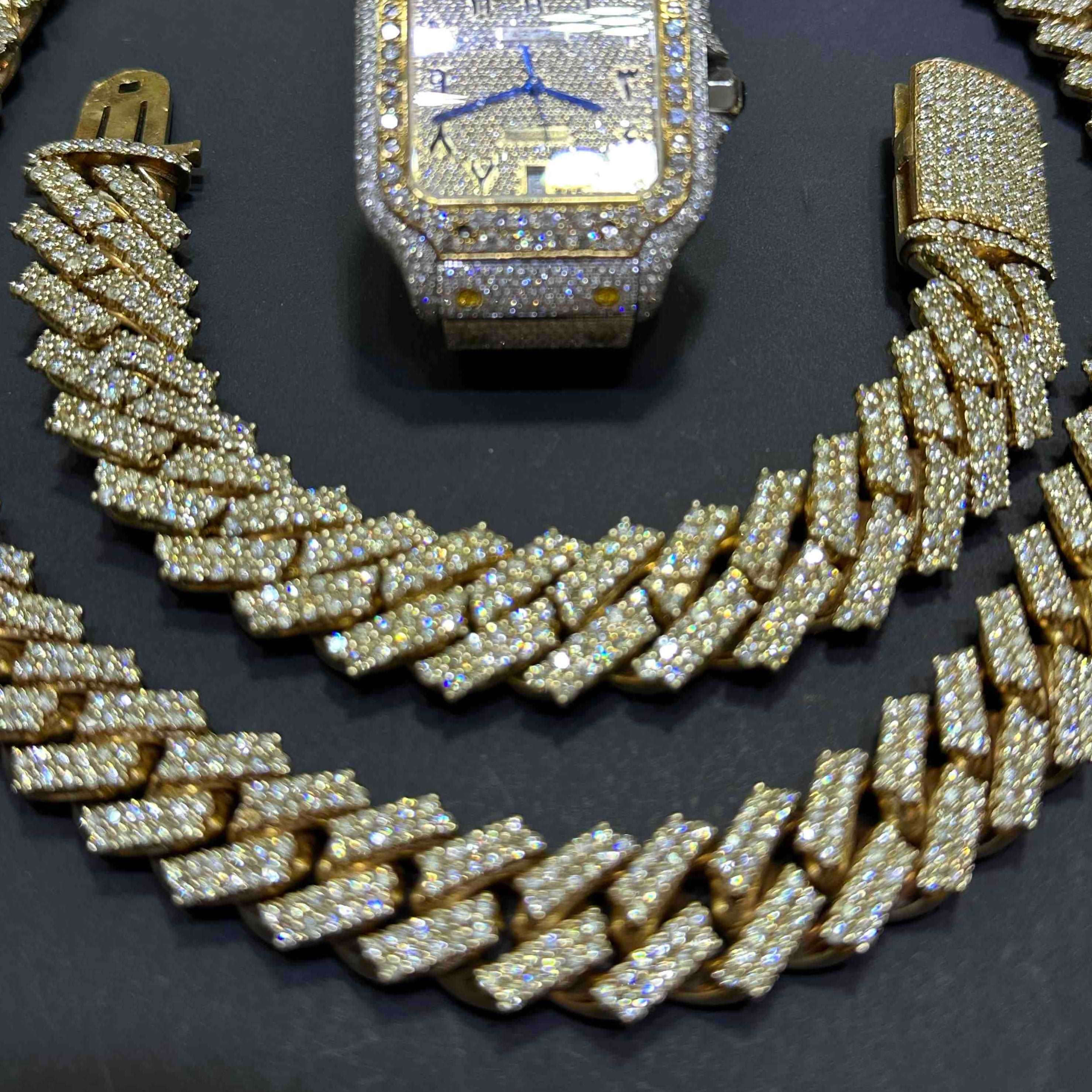 iced out Cuban Link Bracelet