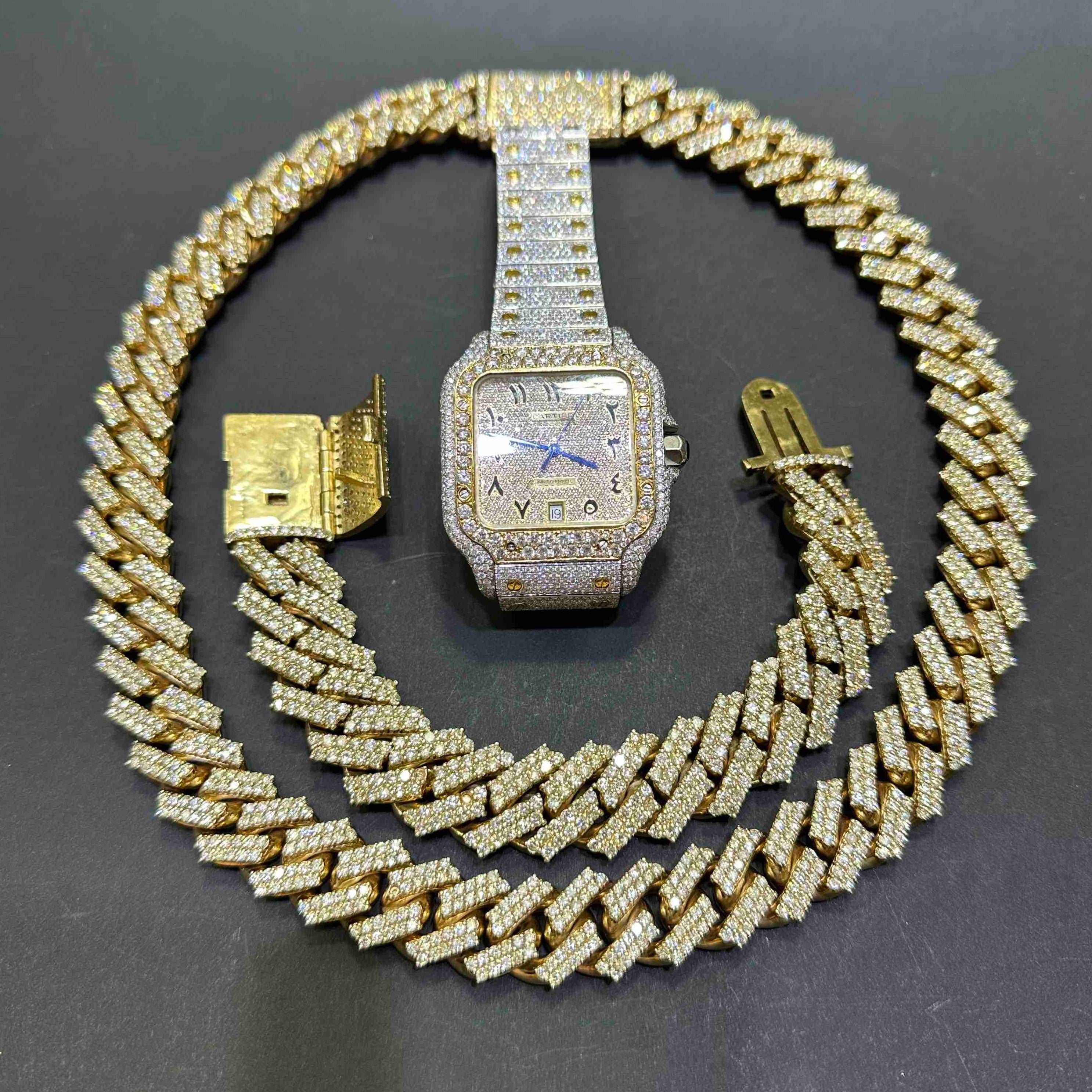 iced out cuban bracelet