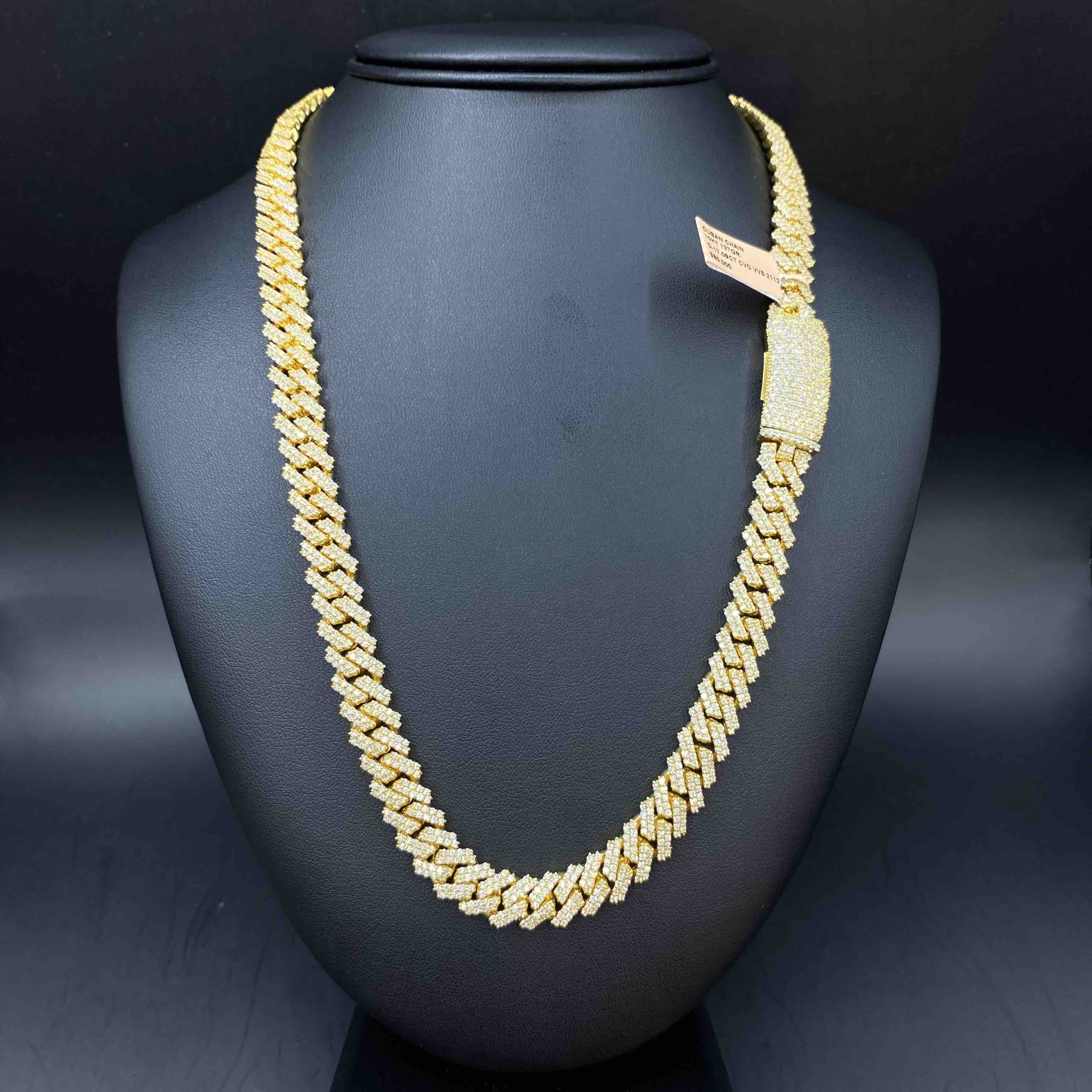 10k VVS-1 Bust Down Cuban Link | REAL CVD | 20 cts | 10MM