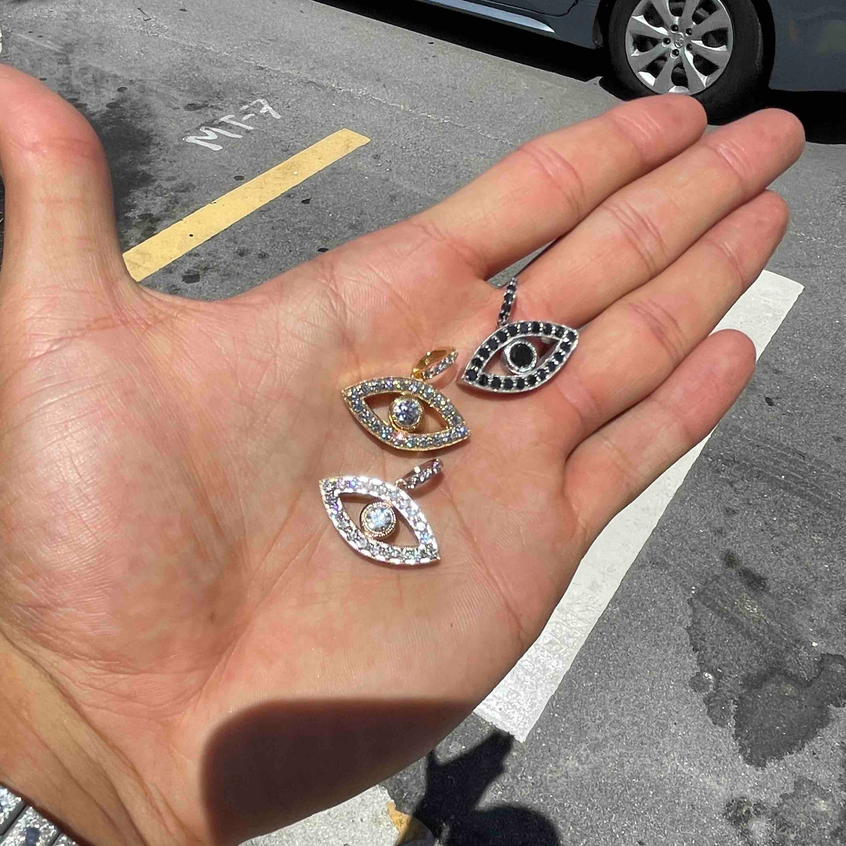 Bust Down Evil Eye Pendant