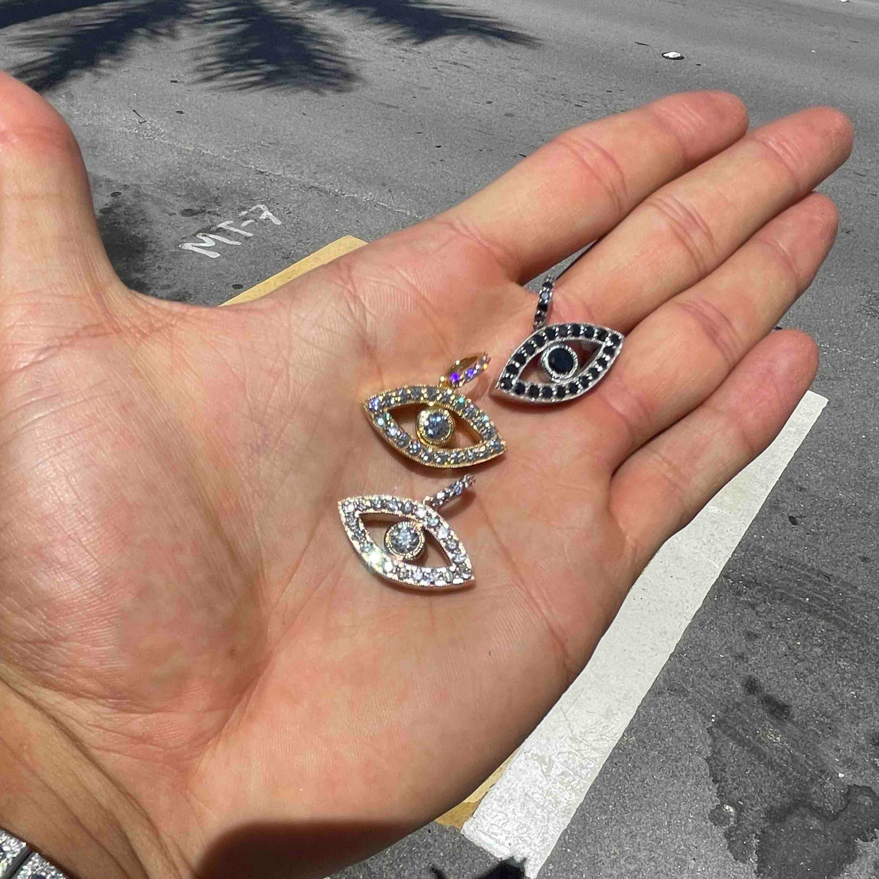 Bust Down Evil Eye Pendant