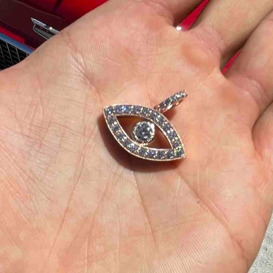 Bust Down Evil Eye Pendant