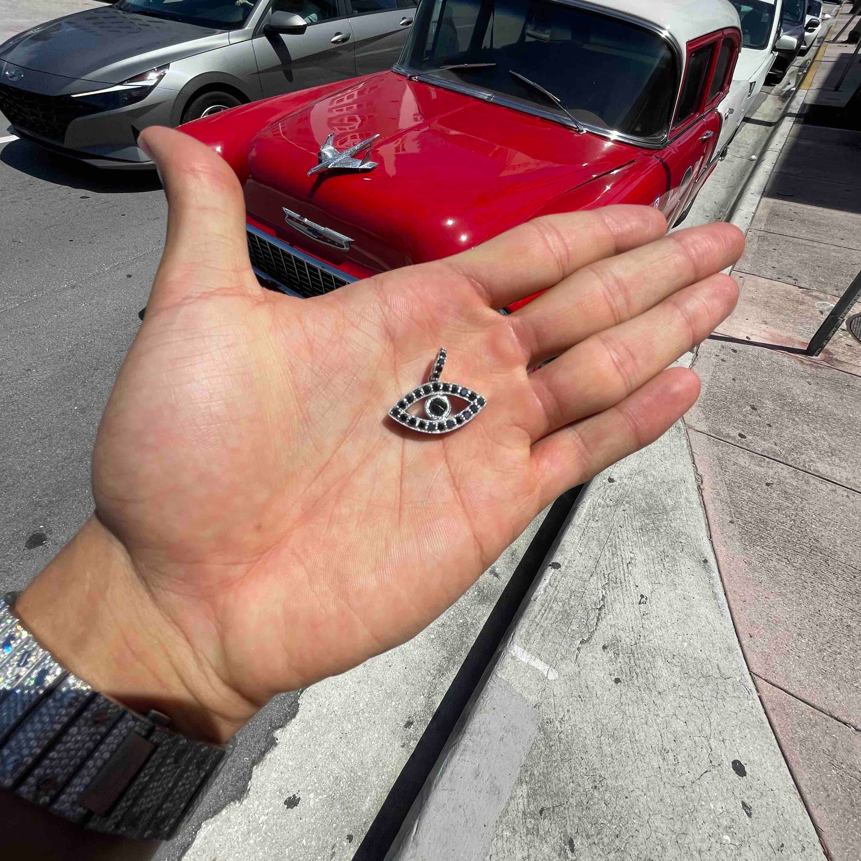 Bust Down Evil Eye Pendant