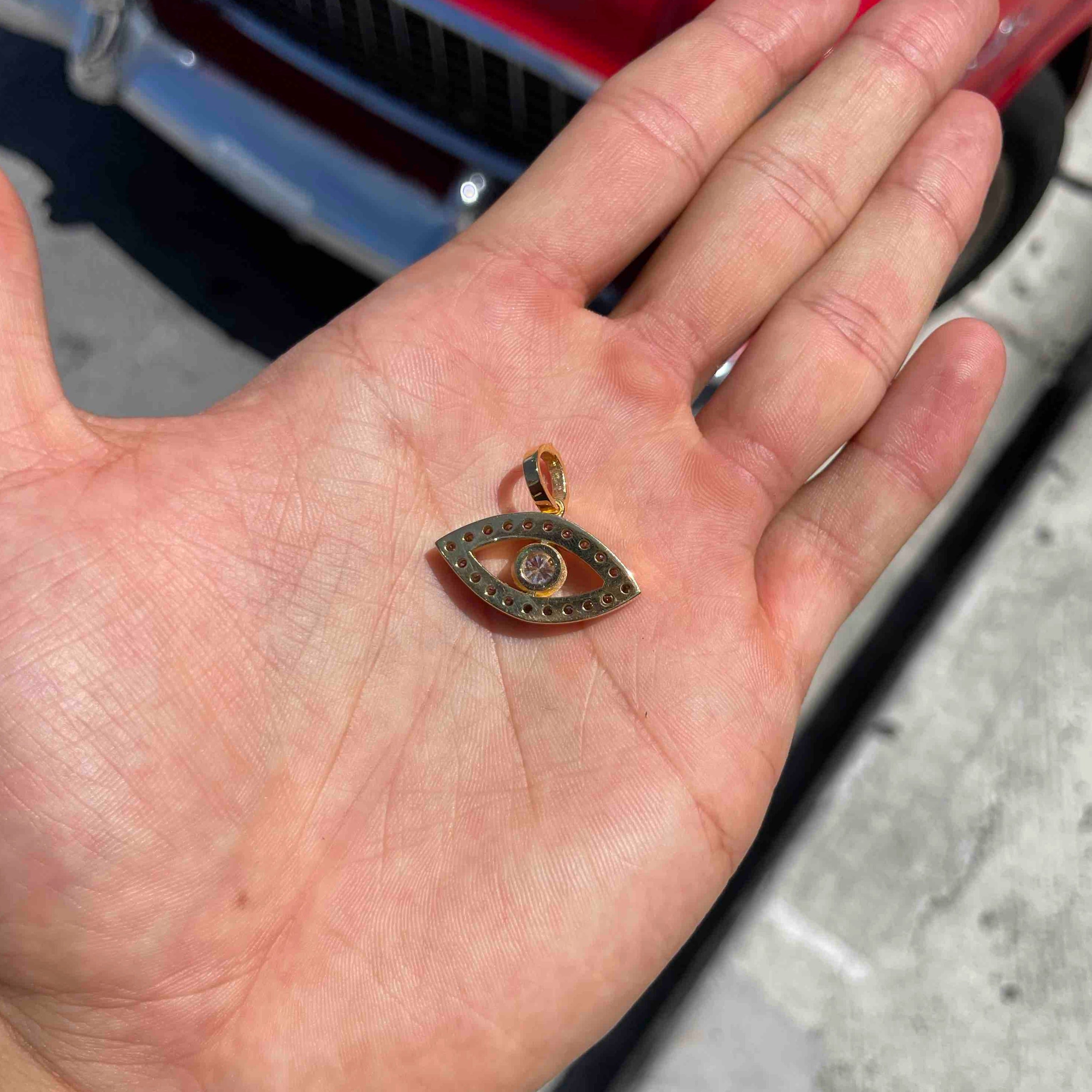 Bust Down Evil Eye Pendant