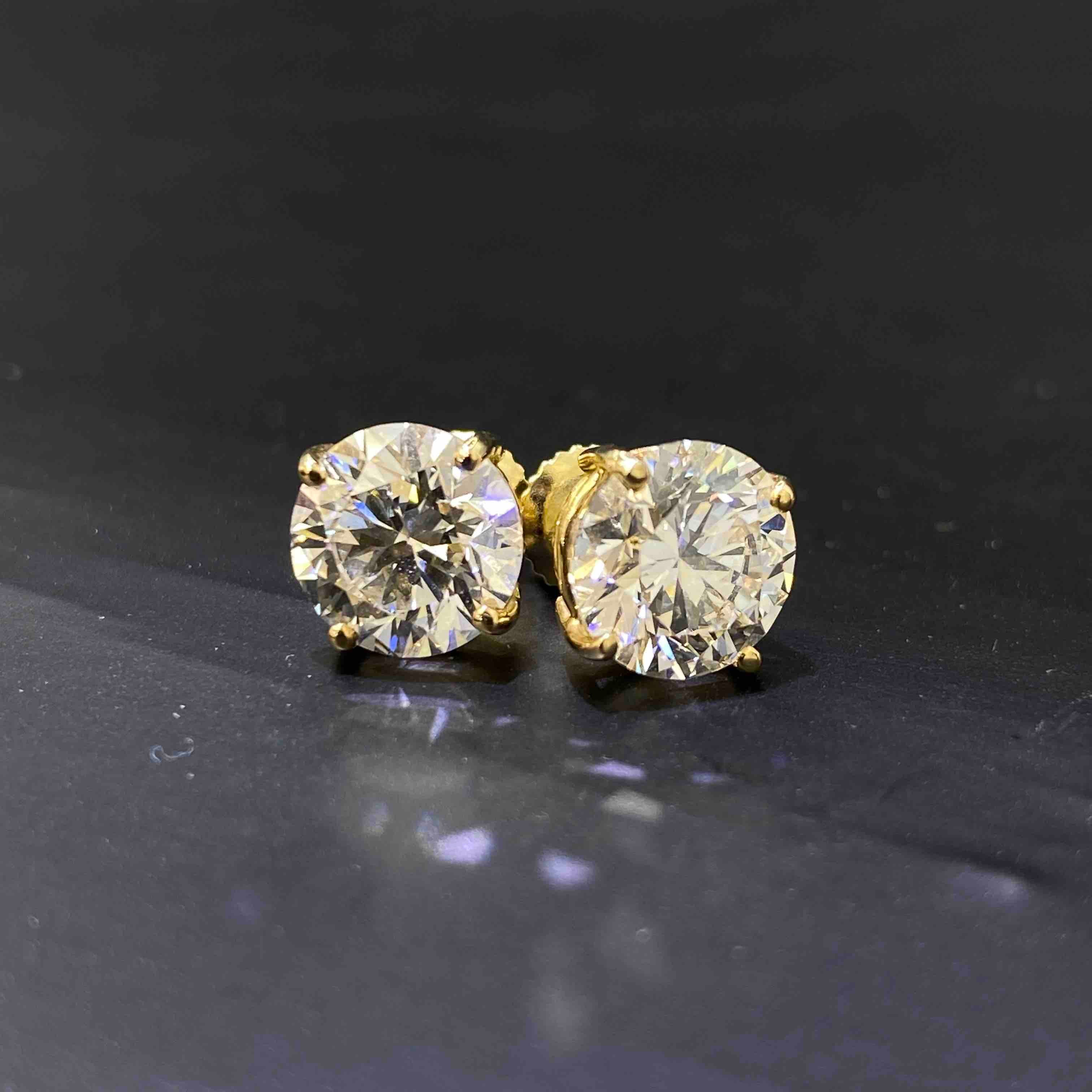 iced out lab earrings
