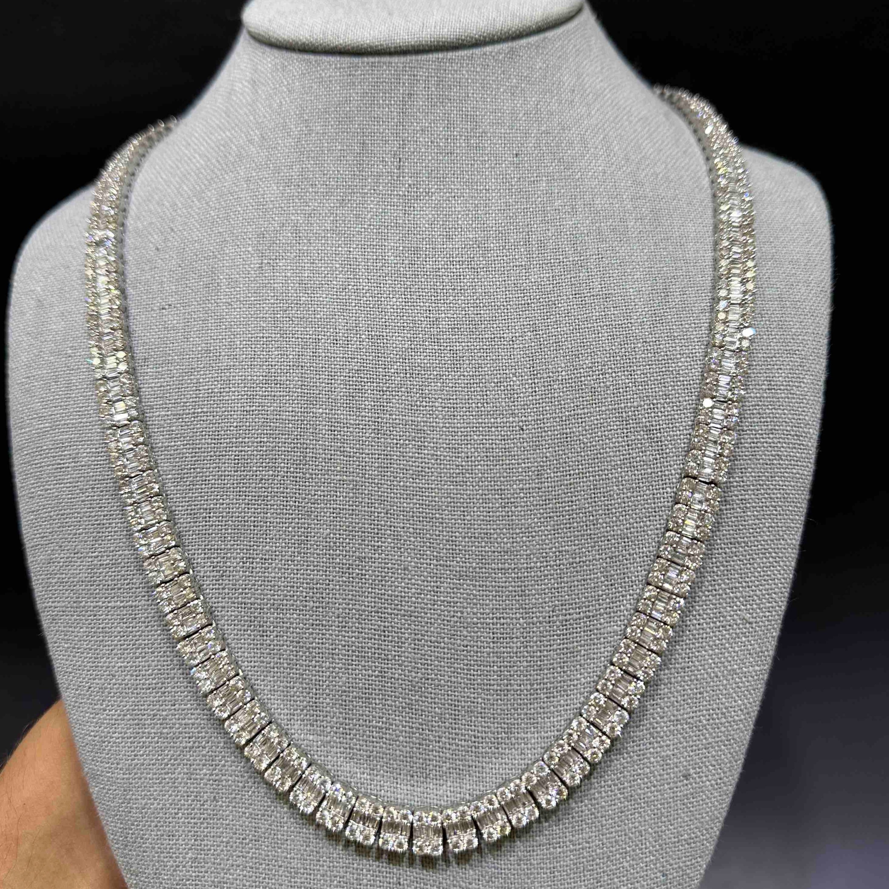 White Gold Baguette Chain