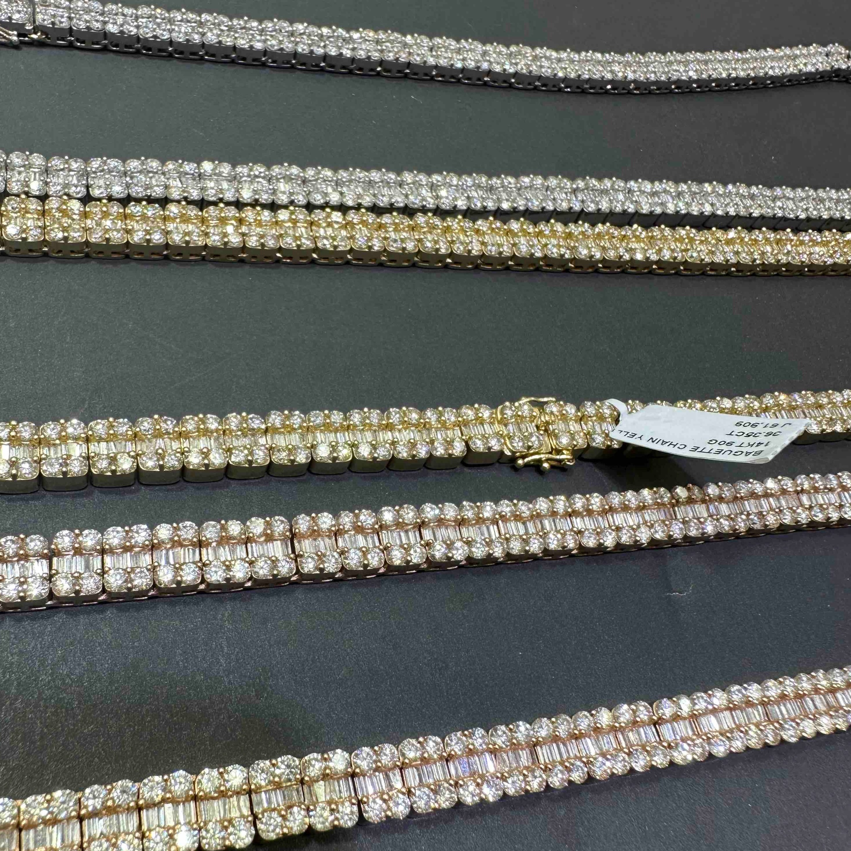 White Gold Baguette Chain