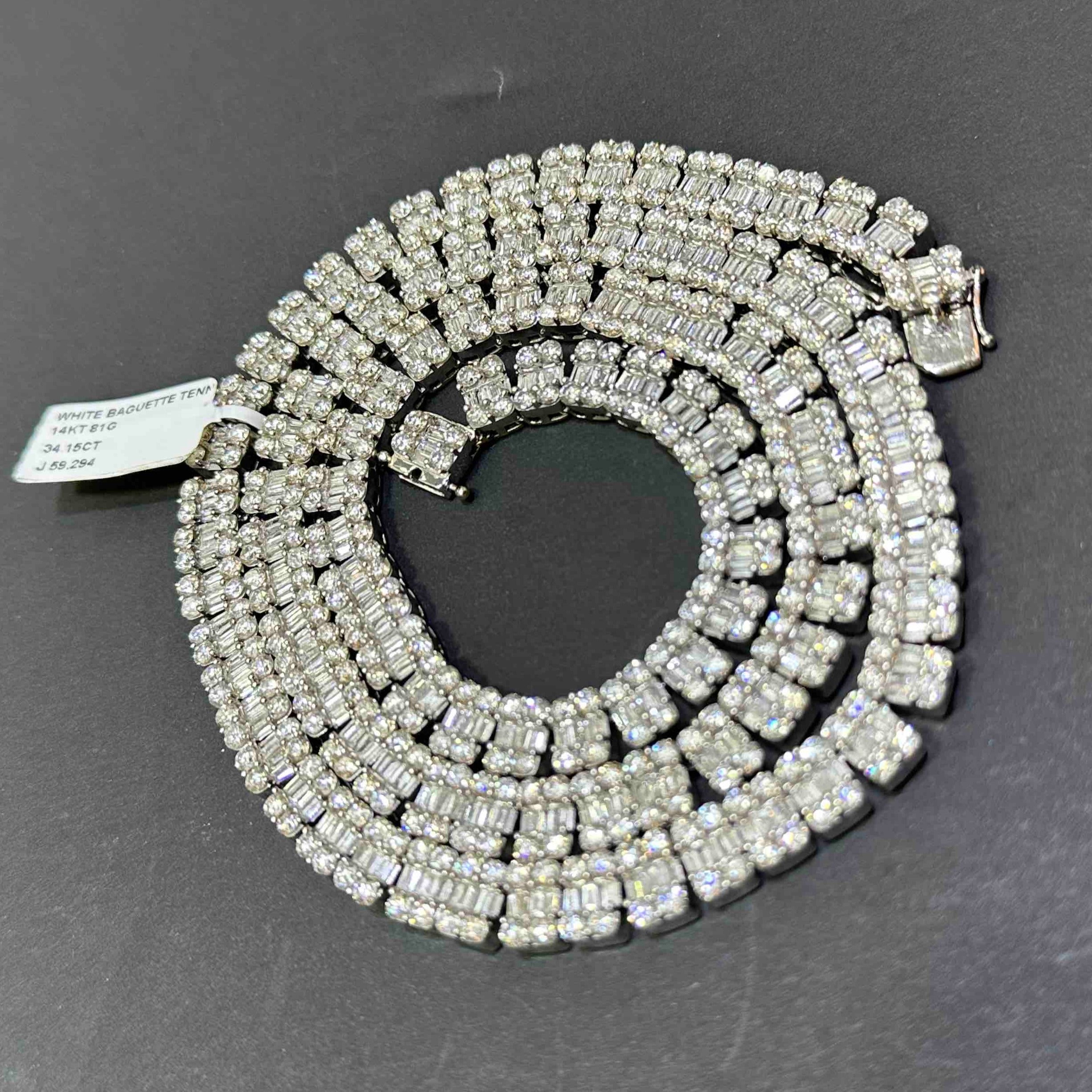White Gold Baguette Chain