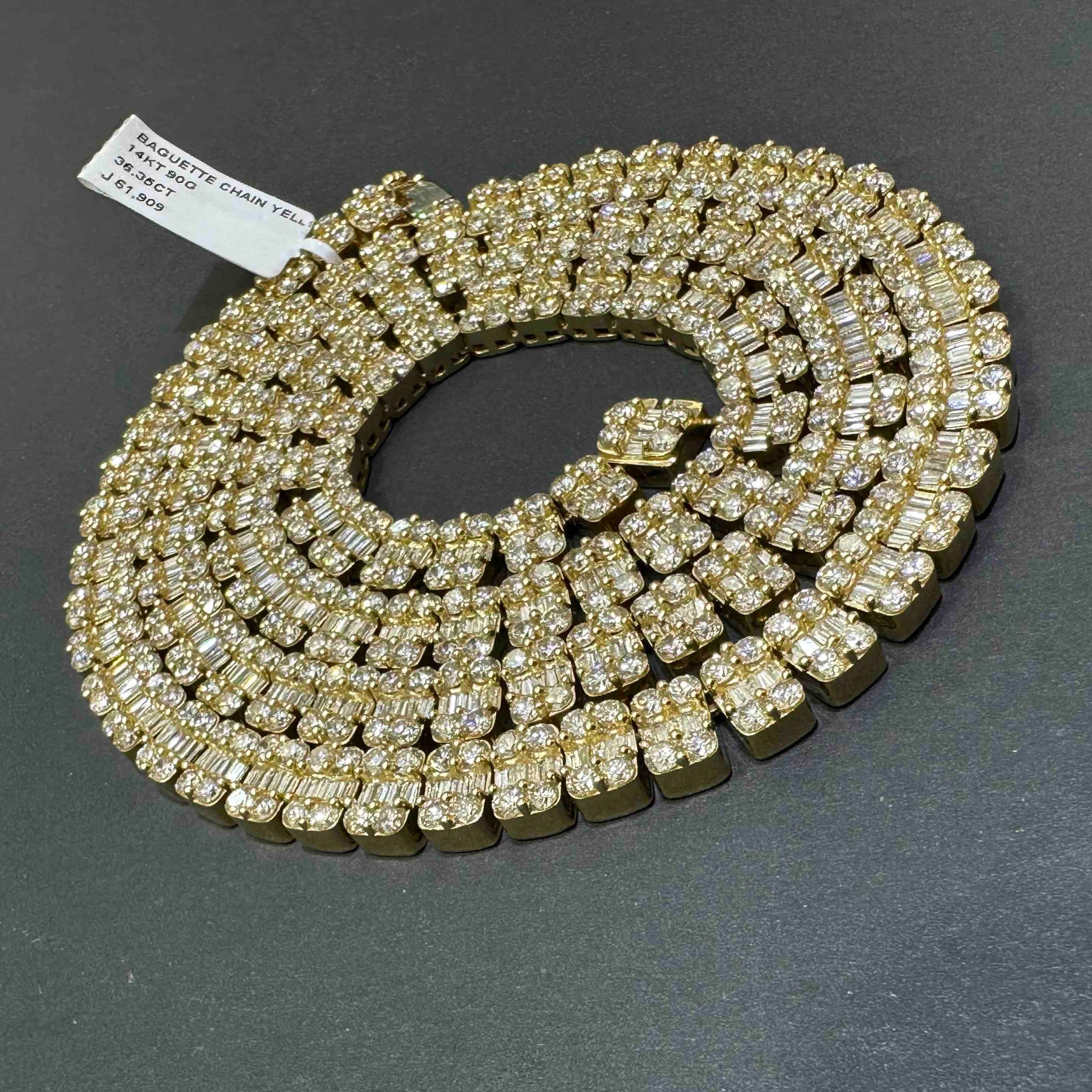 14k YELLOW GOLD BAGUETTE