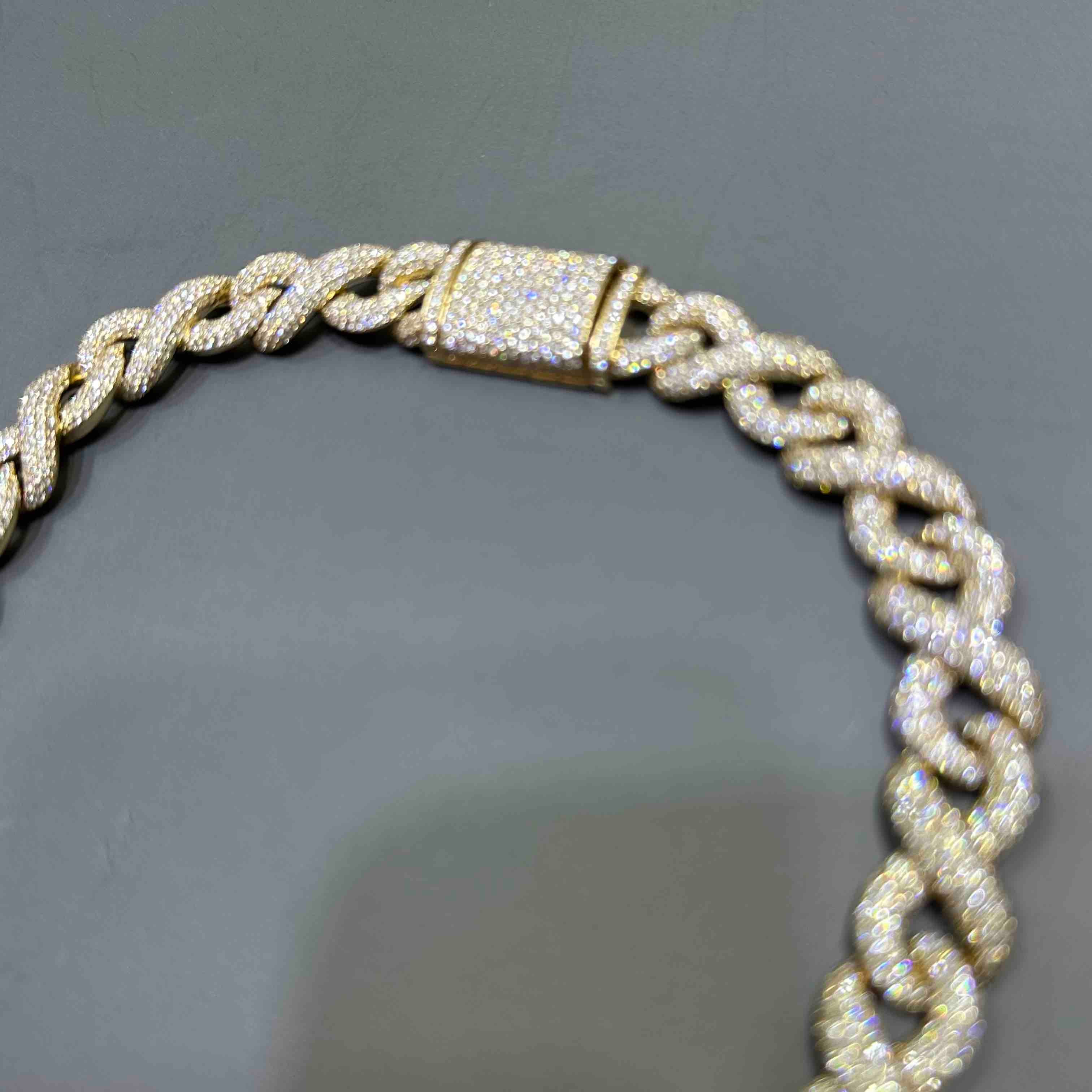 BUST DOWN INFINITY Migo Yellow Link Chain
