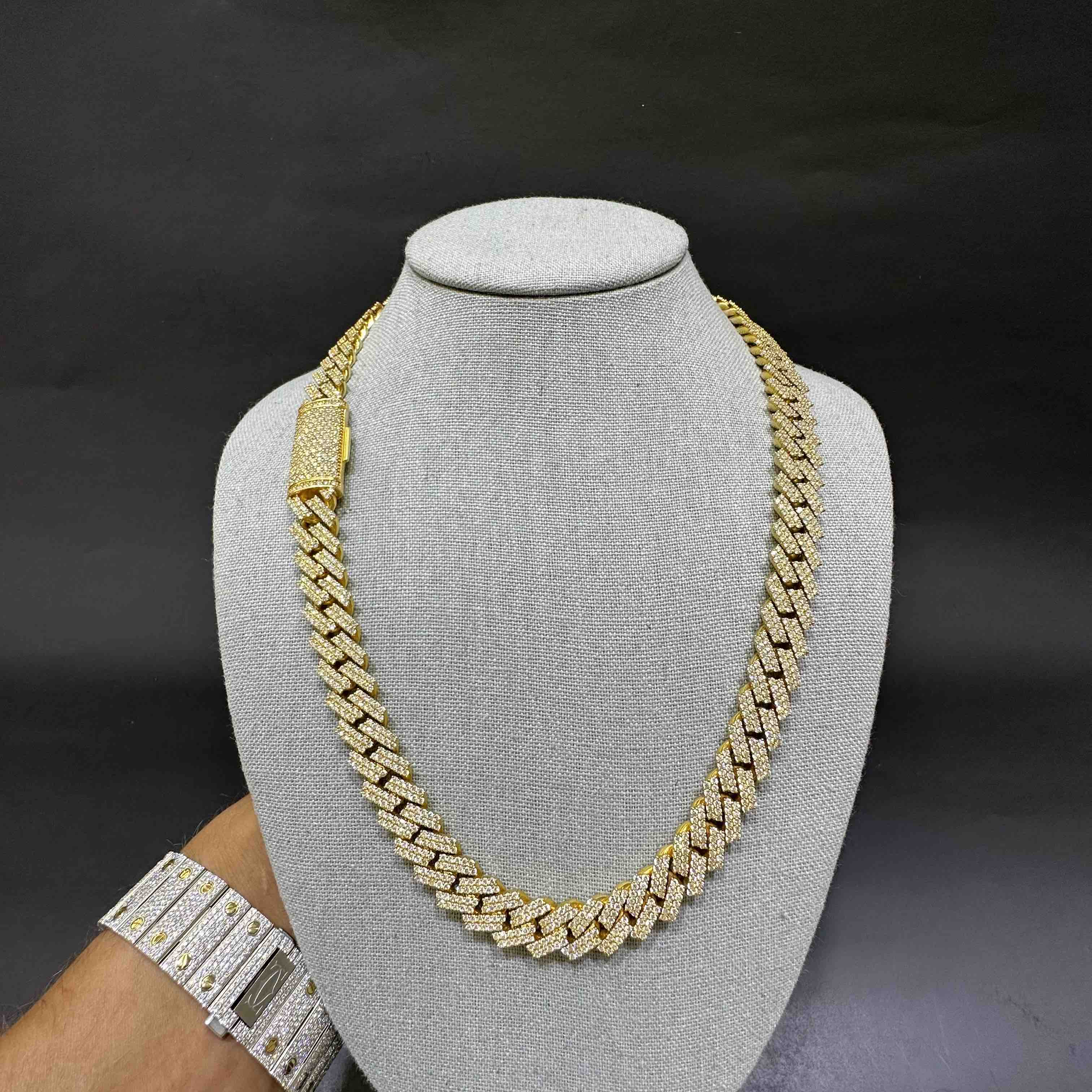 10k Yellow Gold BUST DOWN Iced Out
