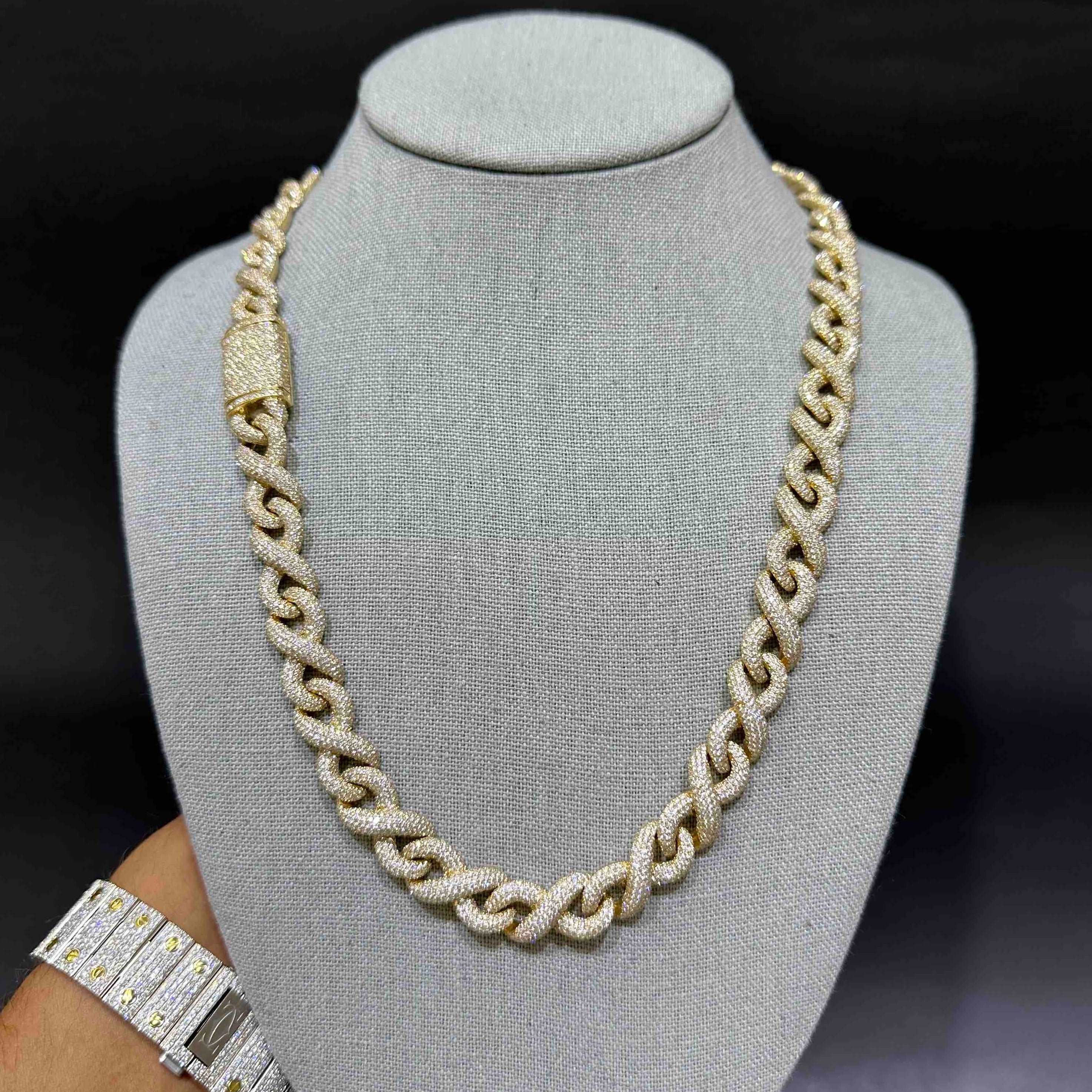 BUST DOWN INFINITY Migo Yellow Link Chain