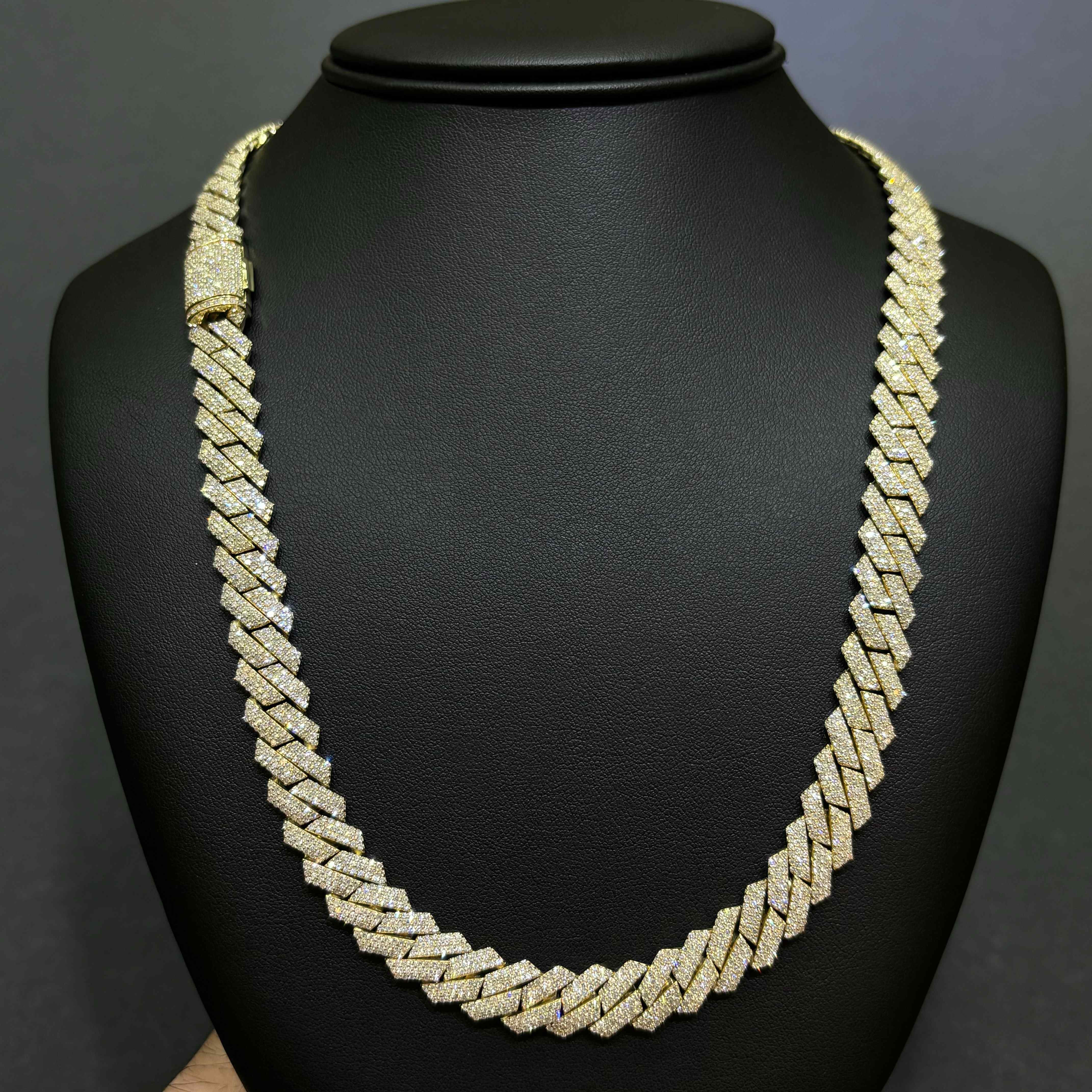 10k VVS-1 Bust Down Cuban Link | REAL CVD | YELLOW/WHITE