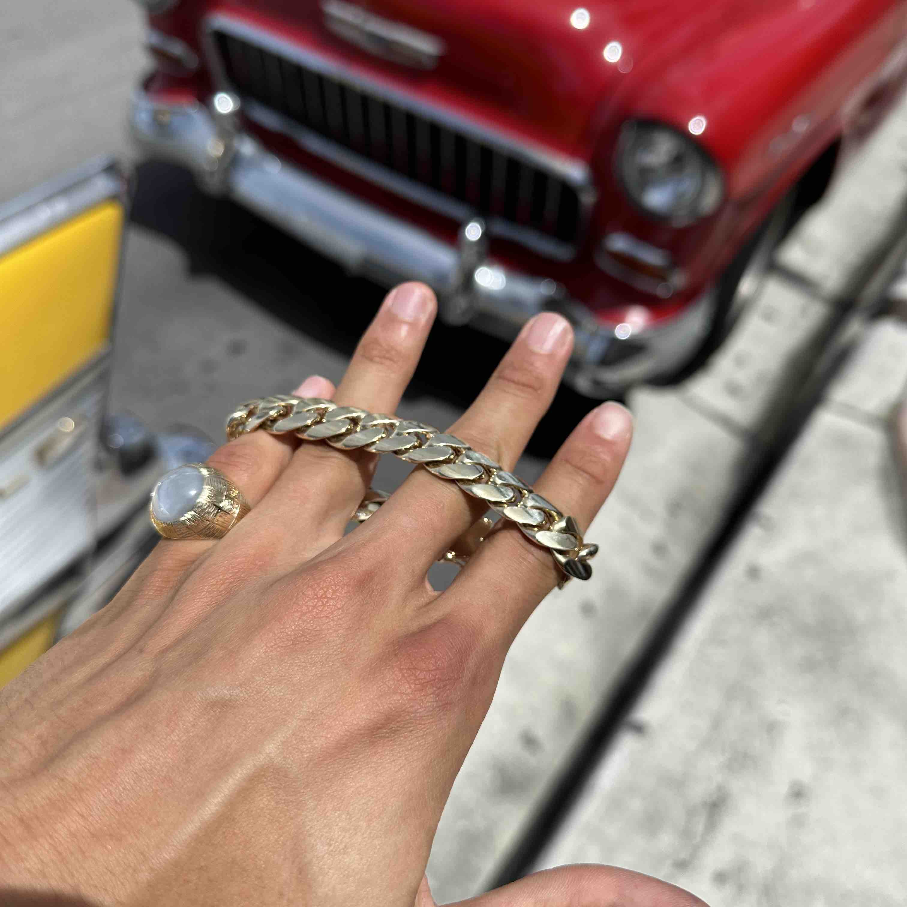 Mens Gold Miami Cuban Bracelet 10k