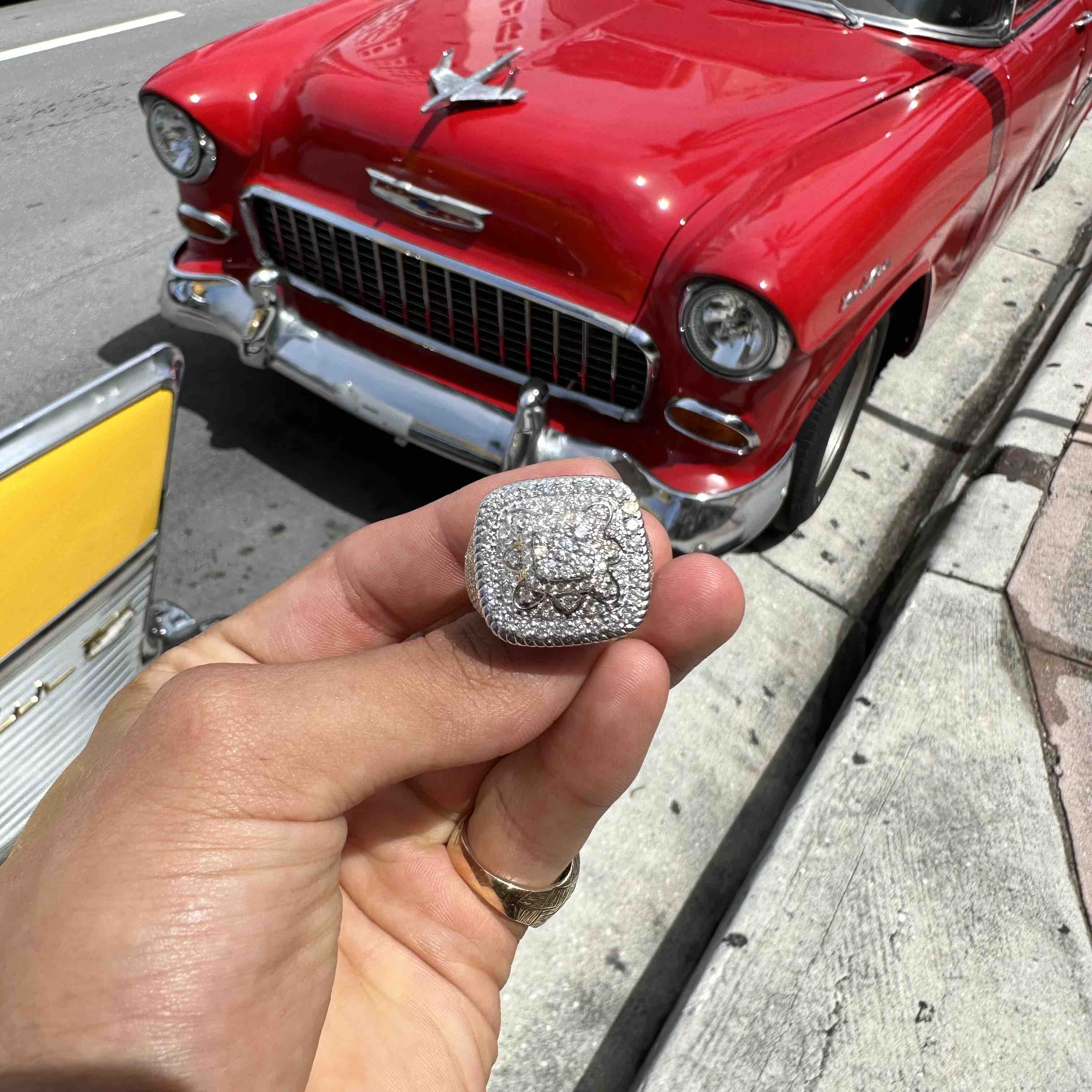 White Gold Iced Out Ring
