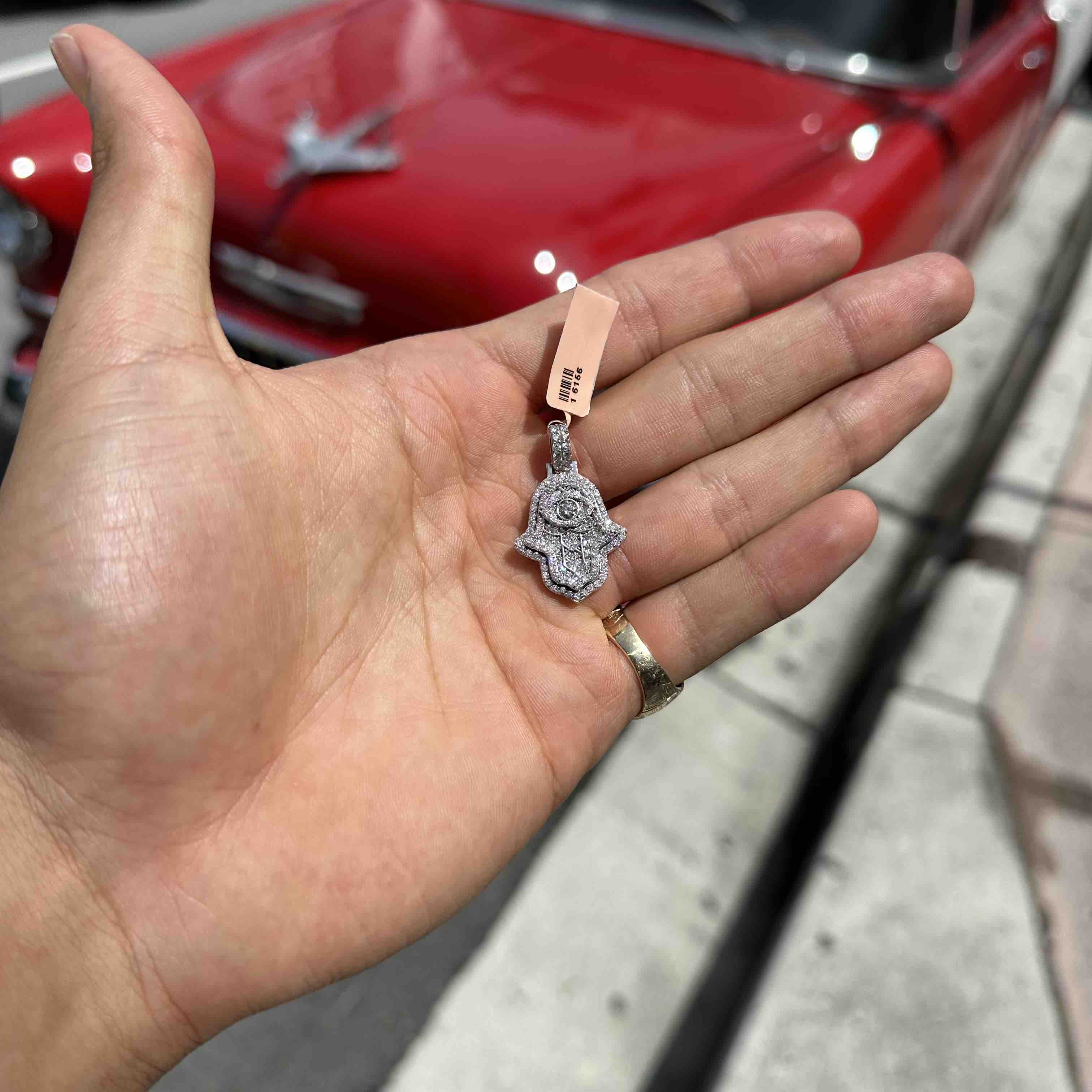 ICED HAMSA Pendant