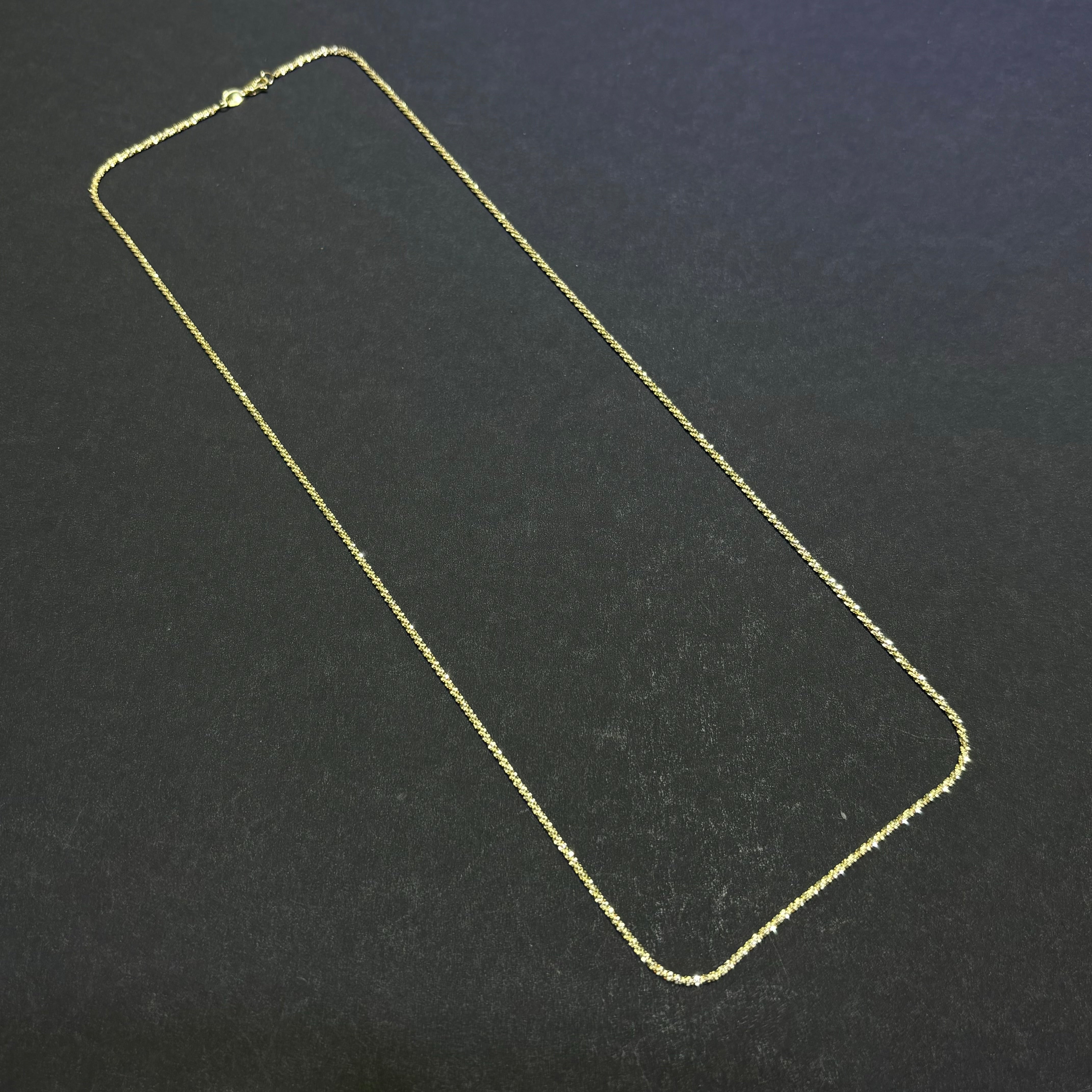 14k Diamond Cut Popcorn Link Chain 1.5MM