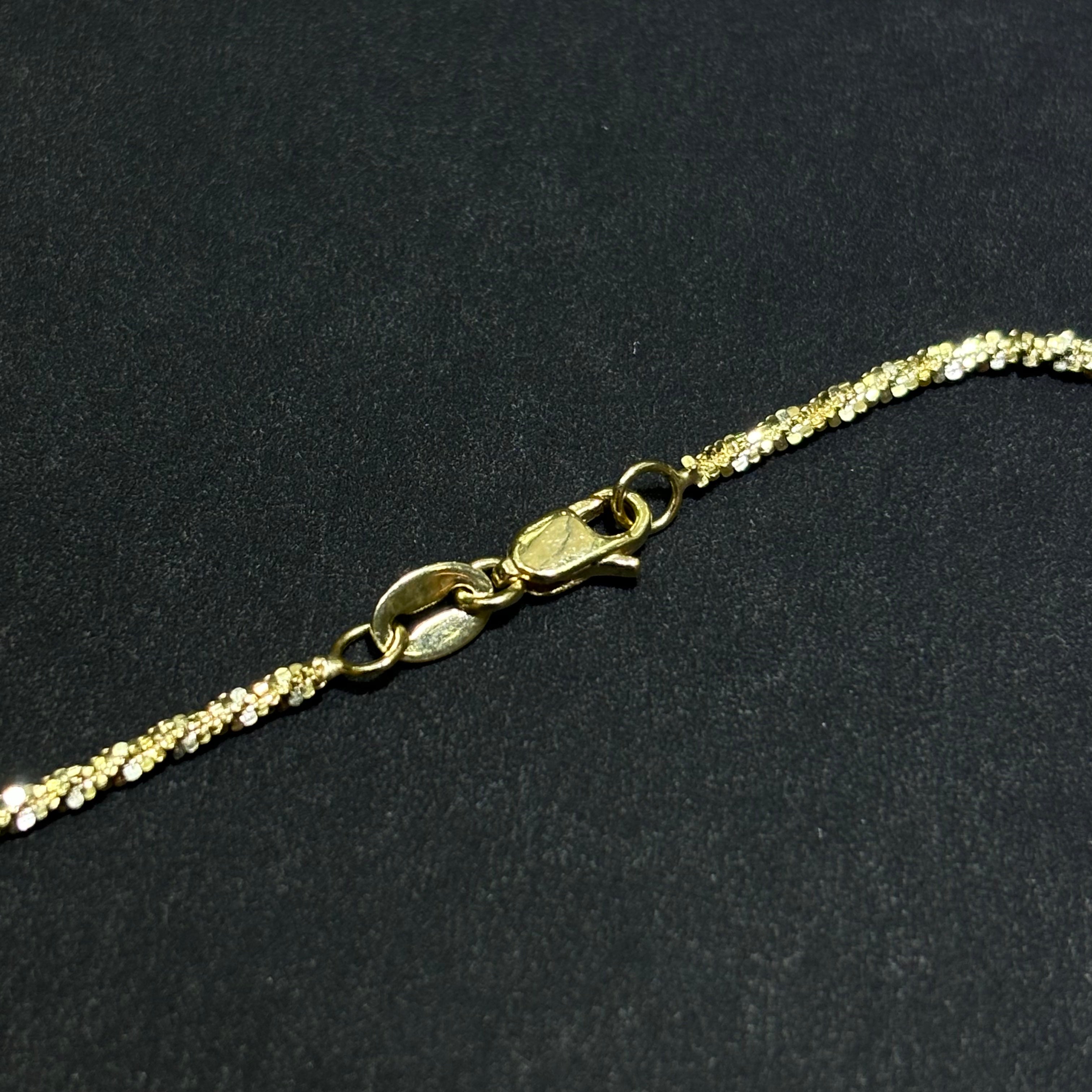 14k Diamond Cut Popcorn Link Chain 1.5MM