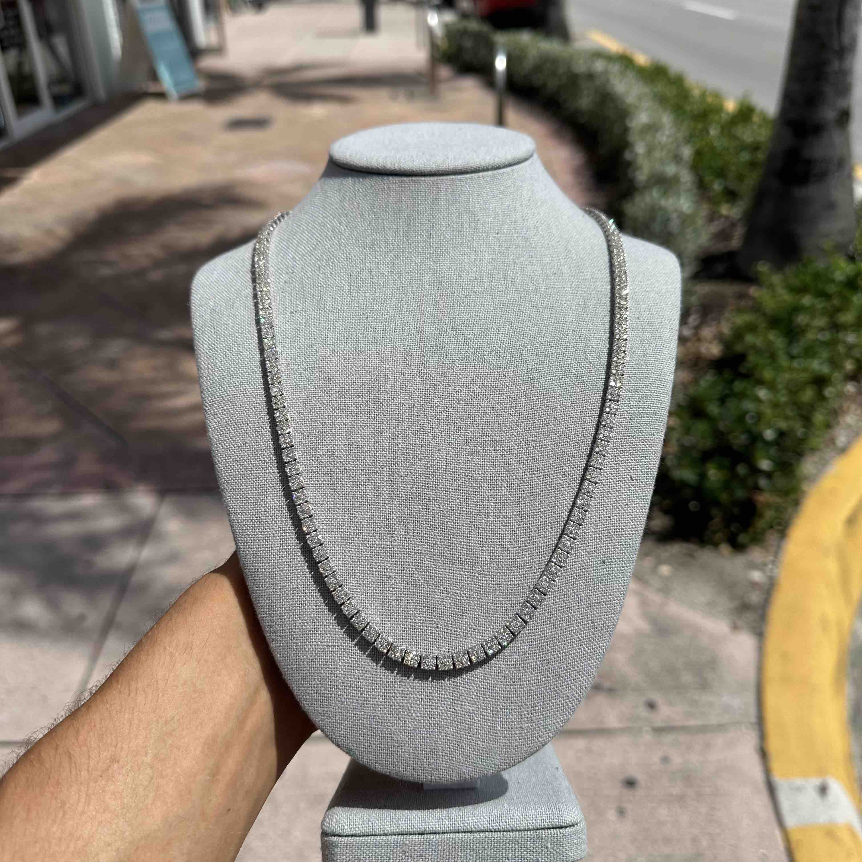 10k Diamond Baguette Chain