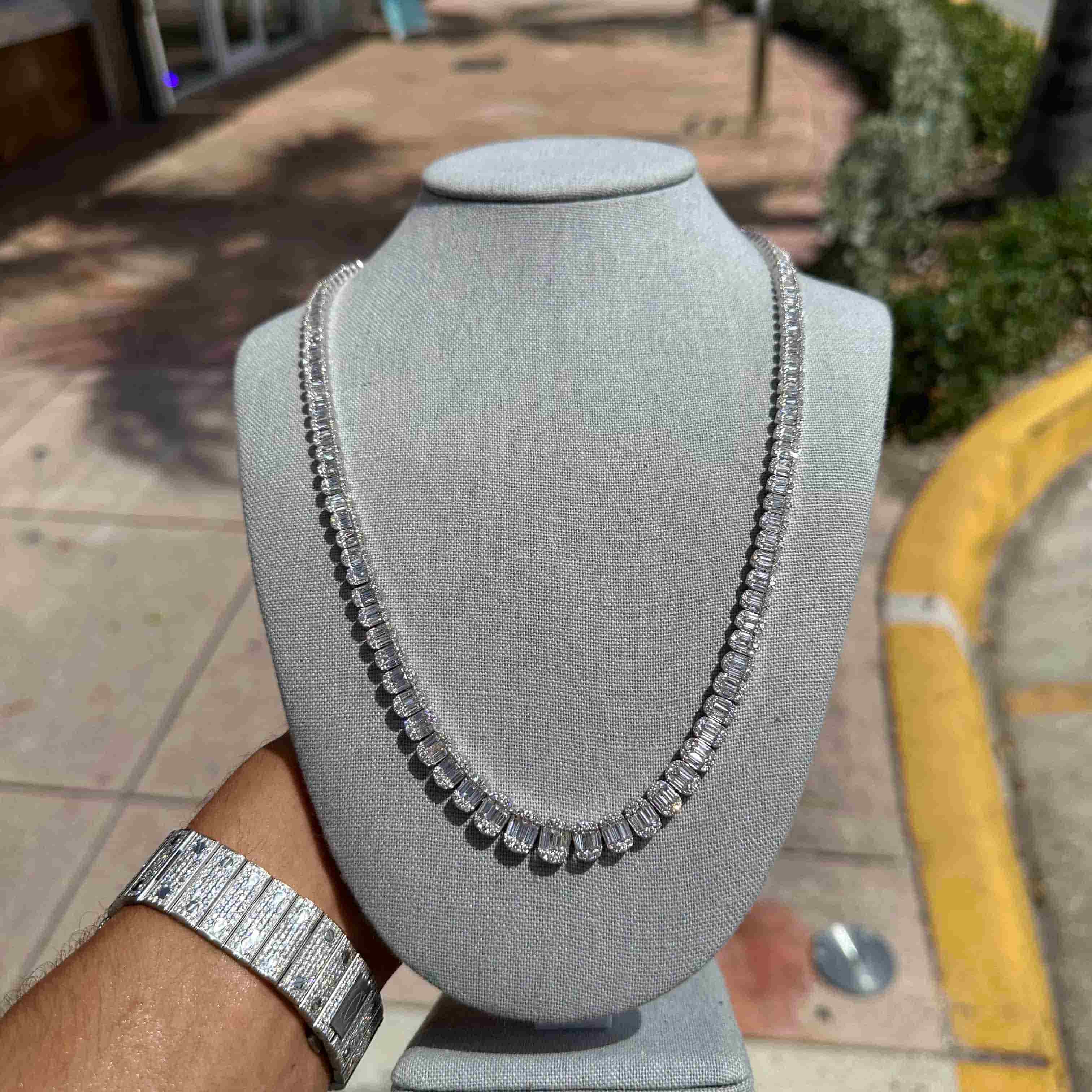 VVS BAGUETTE CHAIN HANDMADE