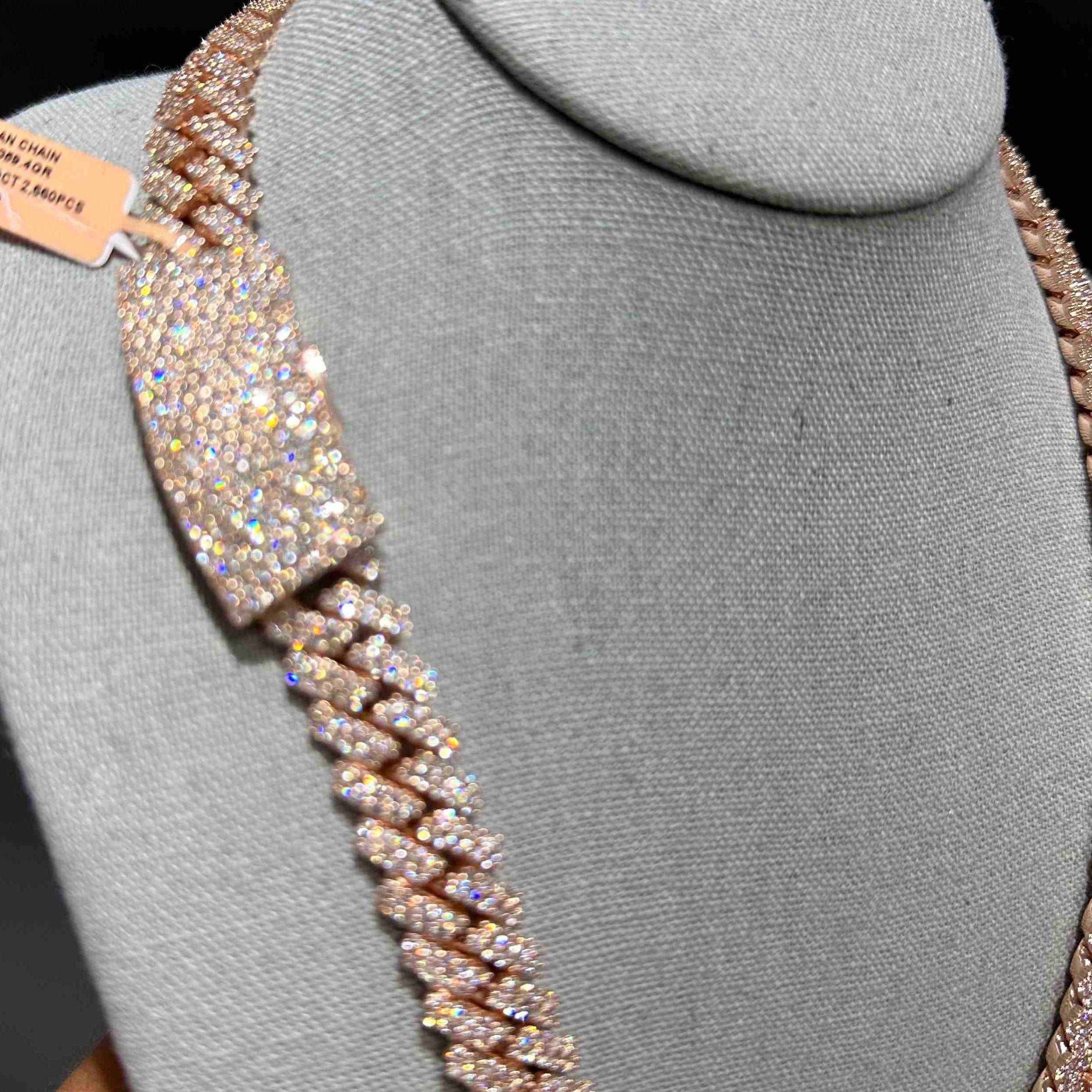 VVS Rose Gold Cuban Link Chain