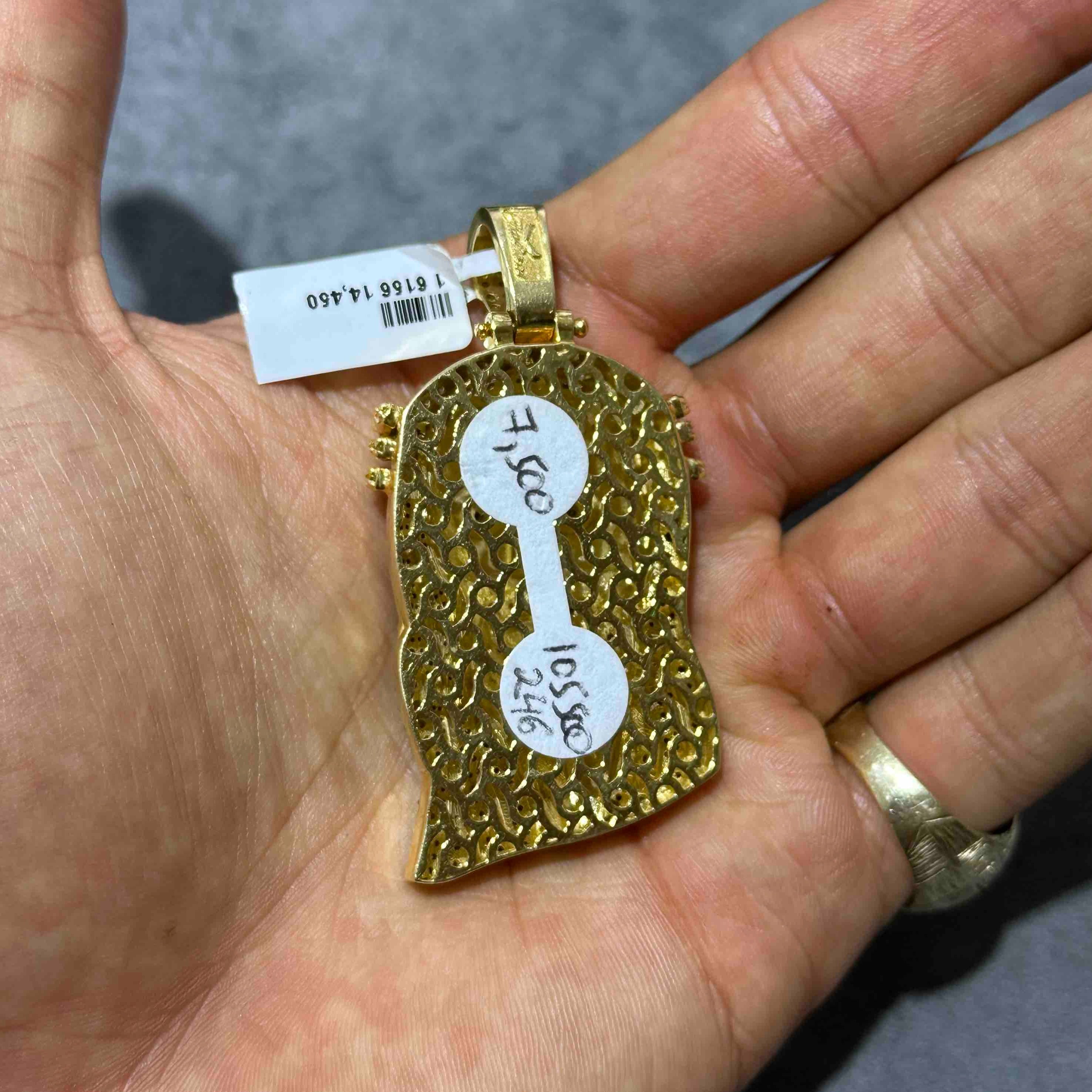 Bust Down 14k Jesus Piece