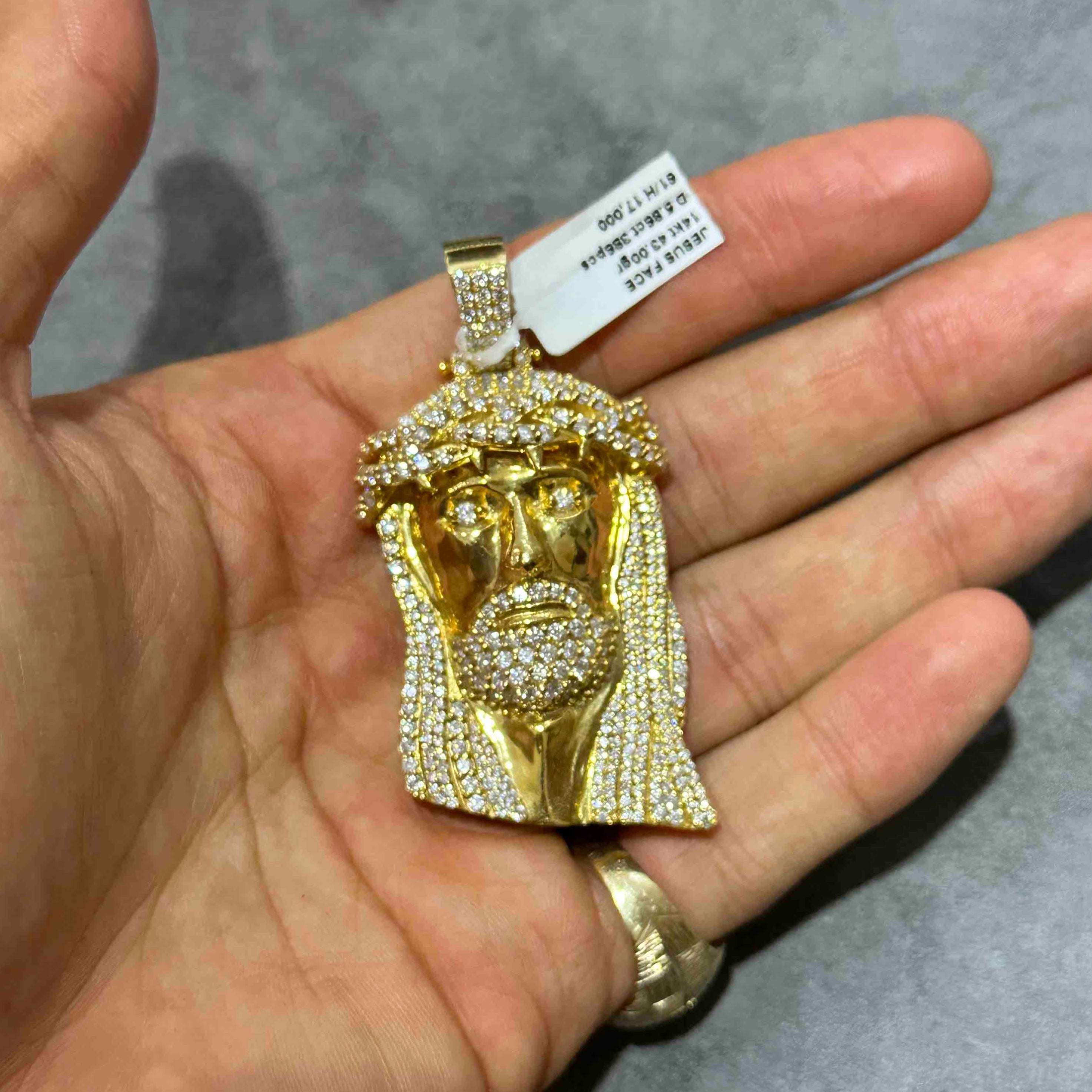 Bust Down 14k Jesus Piece
