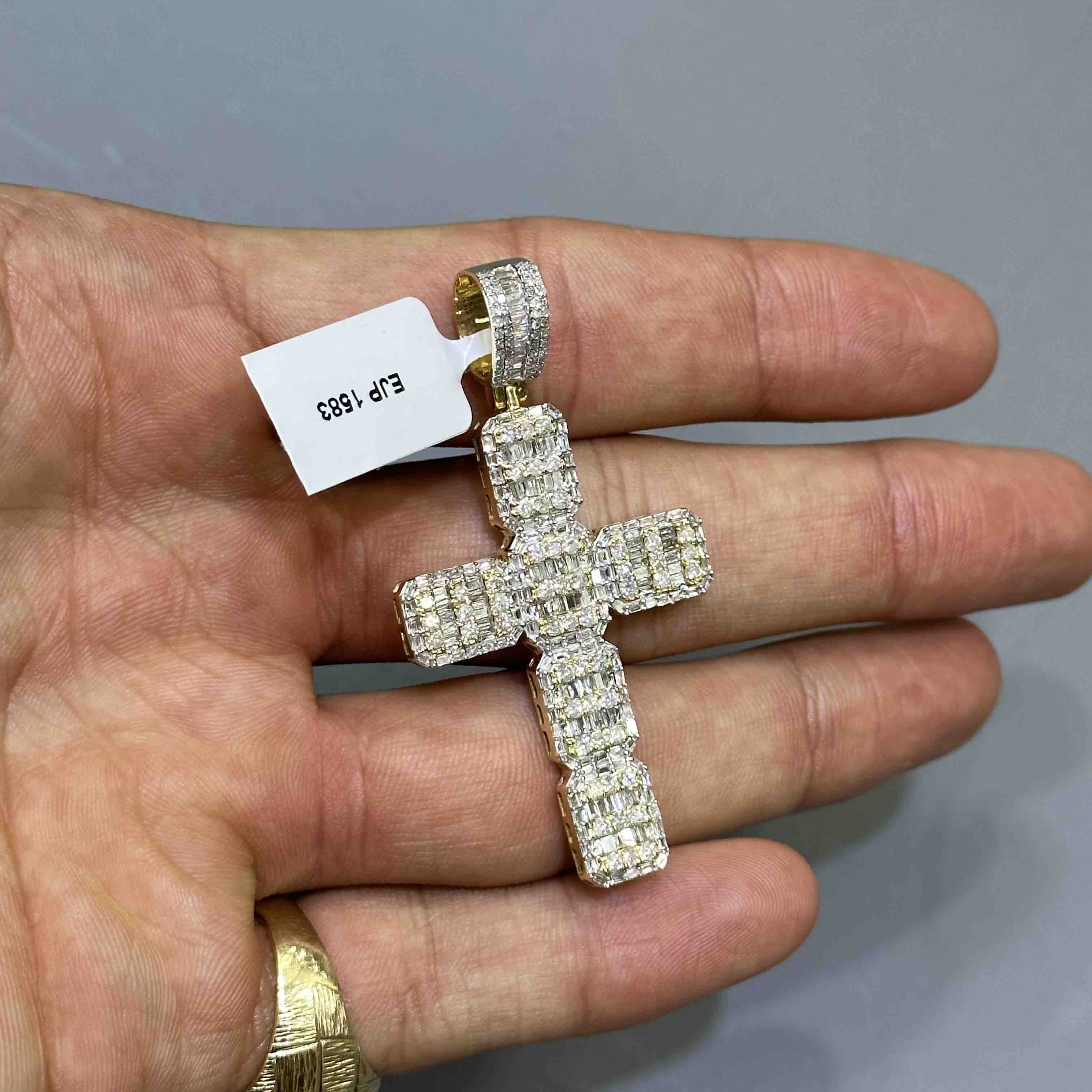 Baguette Cross Pendant