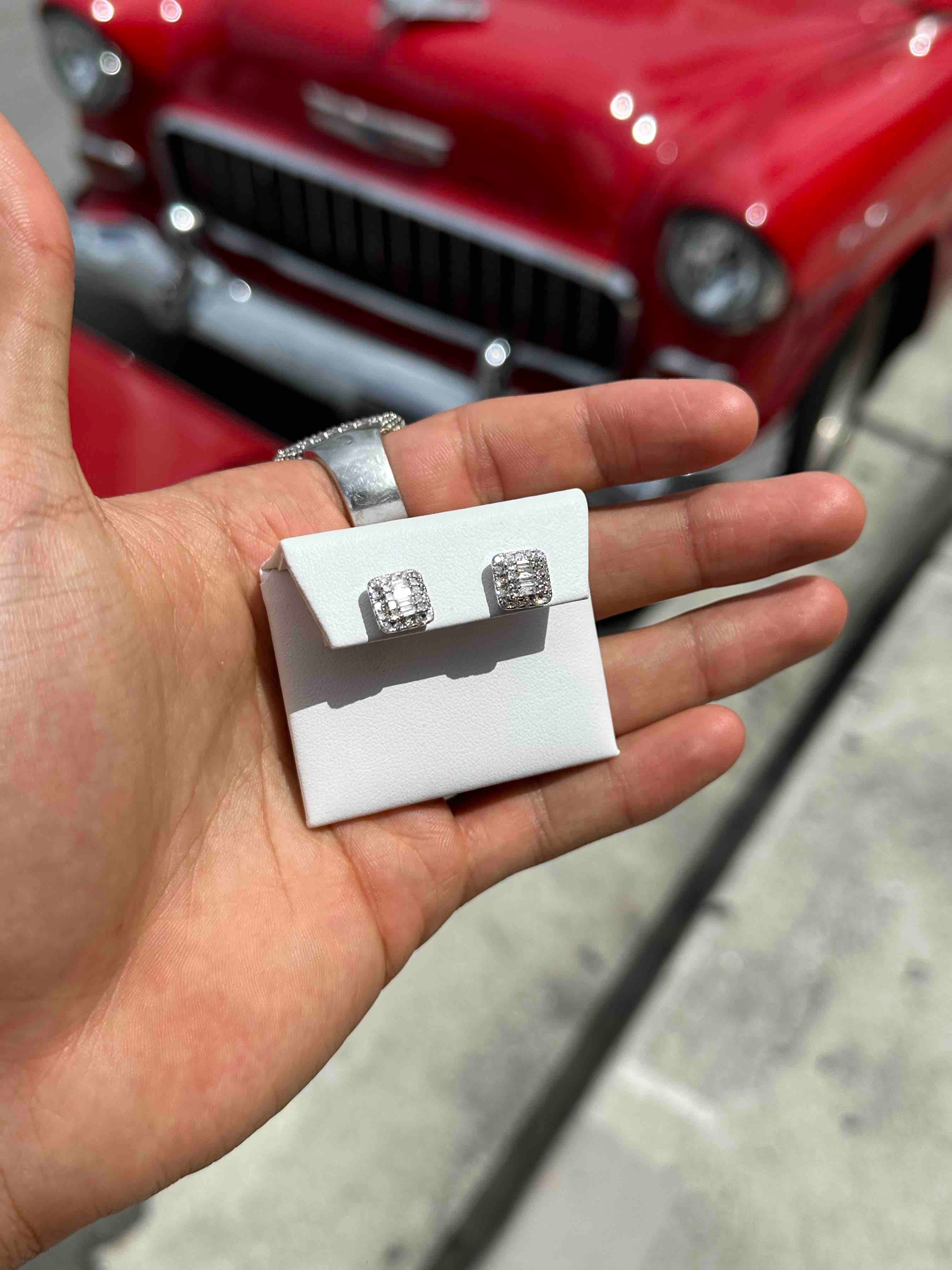 Square Bust Down Earrings