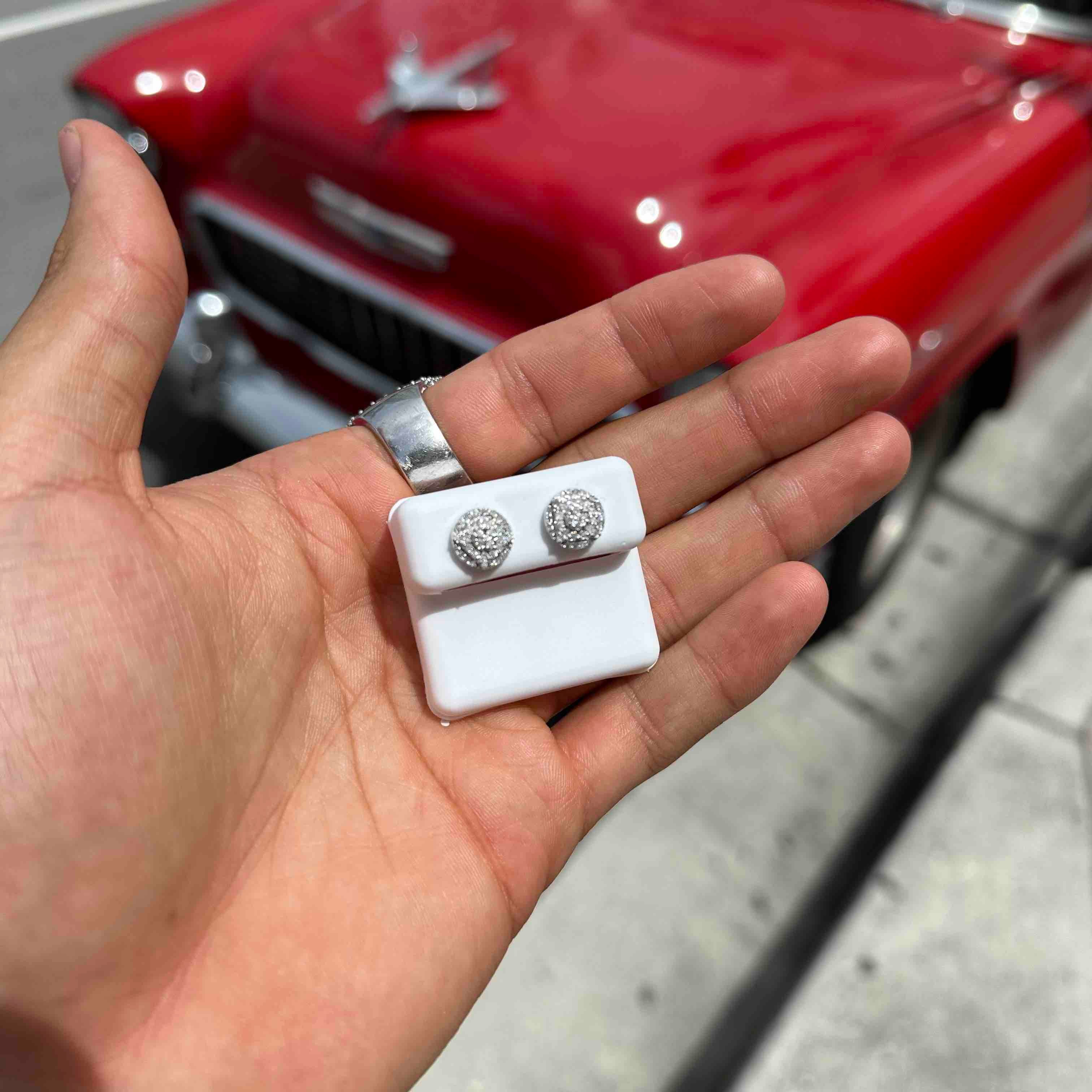 Iced Bust Down Earrings  VS1