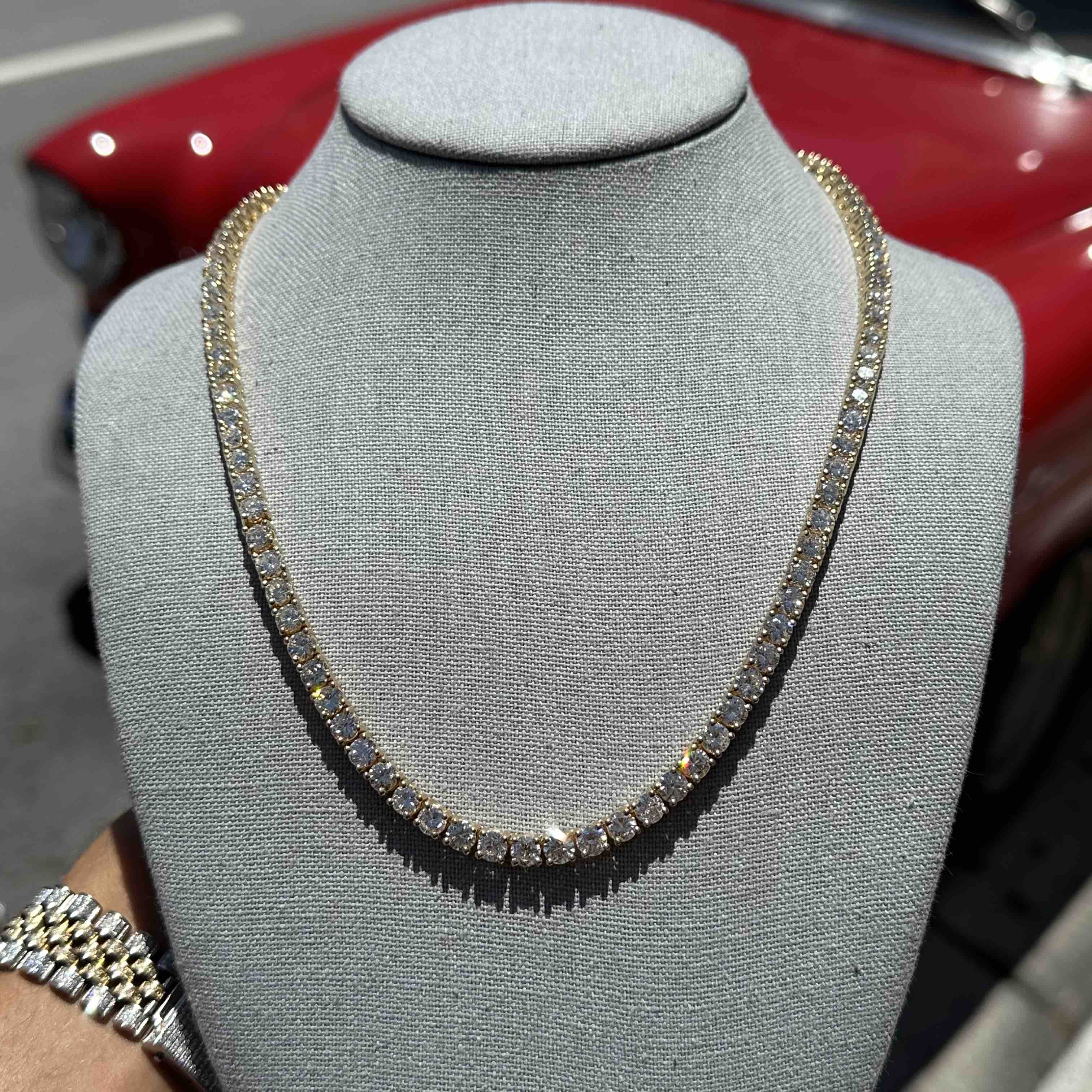 bust down tennis chain