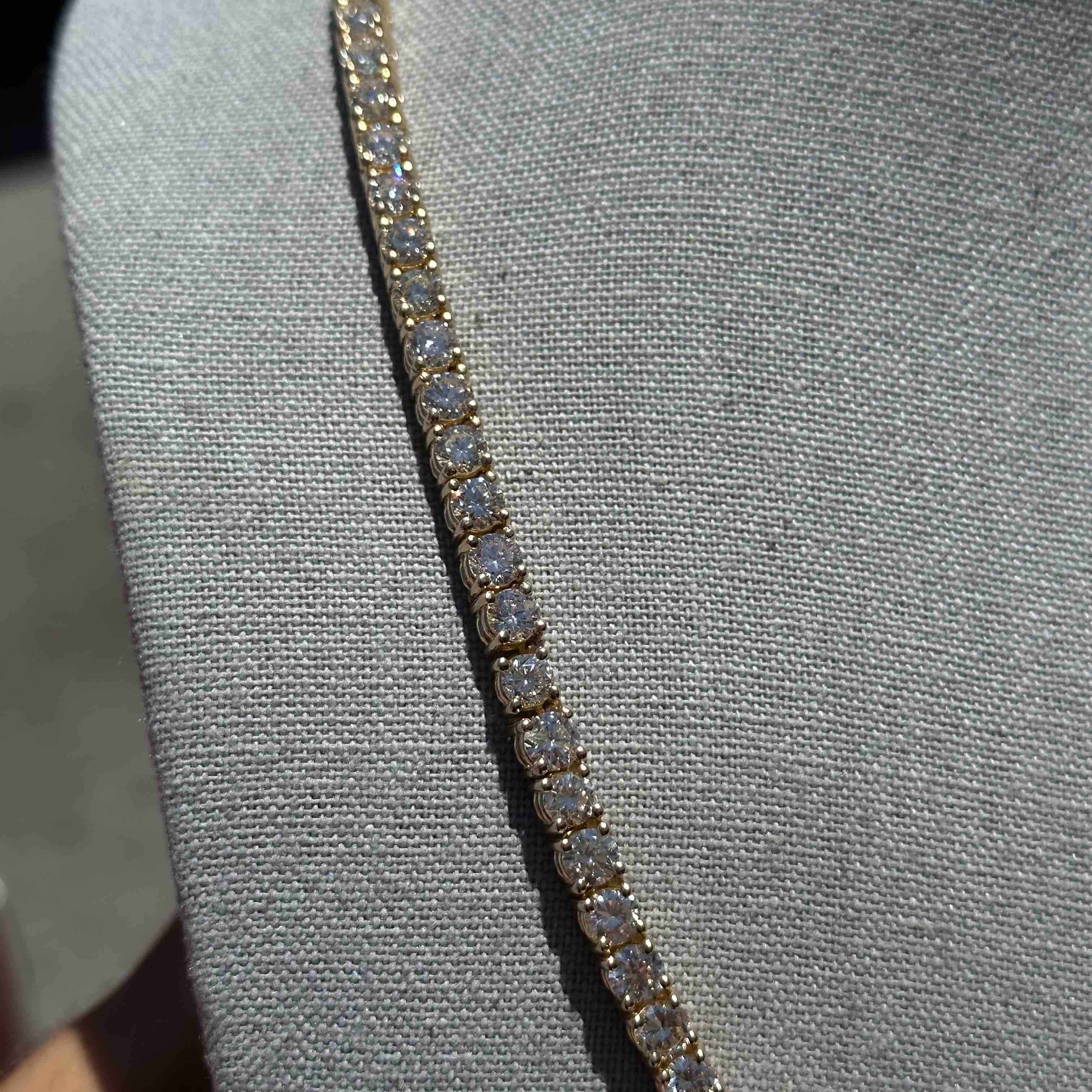 Iced Out Tennis Chain Yellow Gold