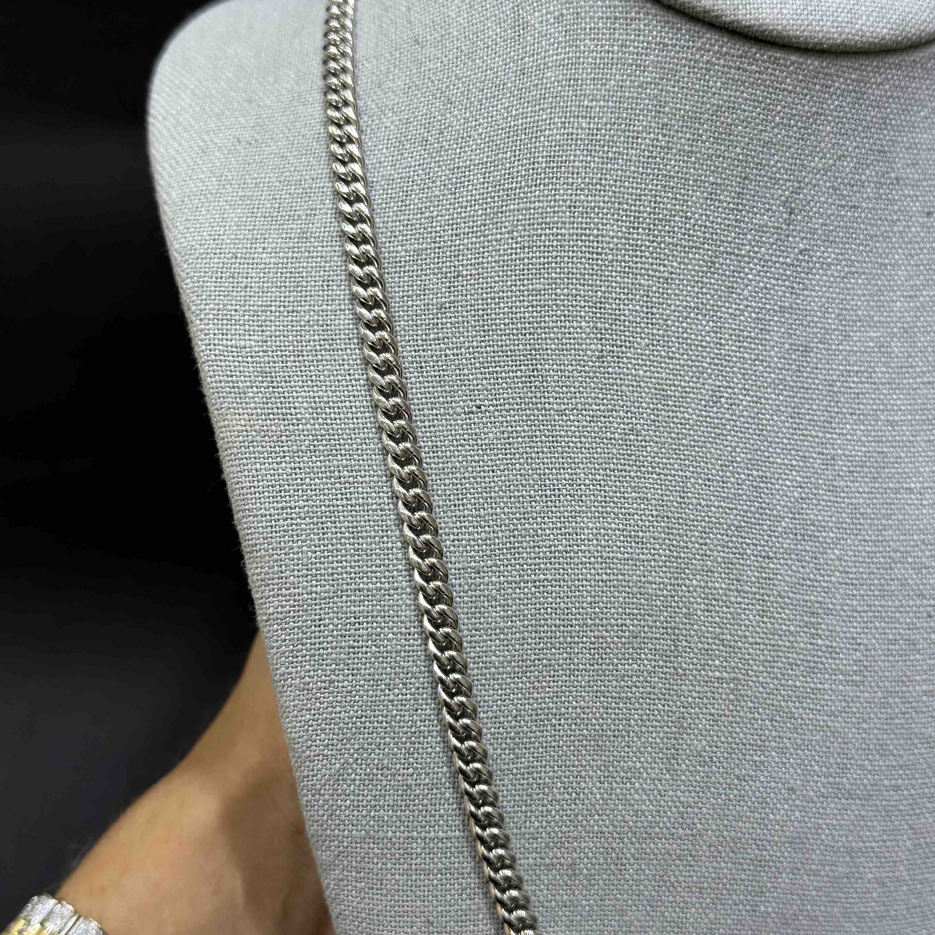 6MM White Gold Cuban Link Chain