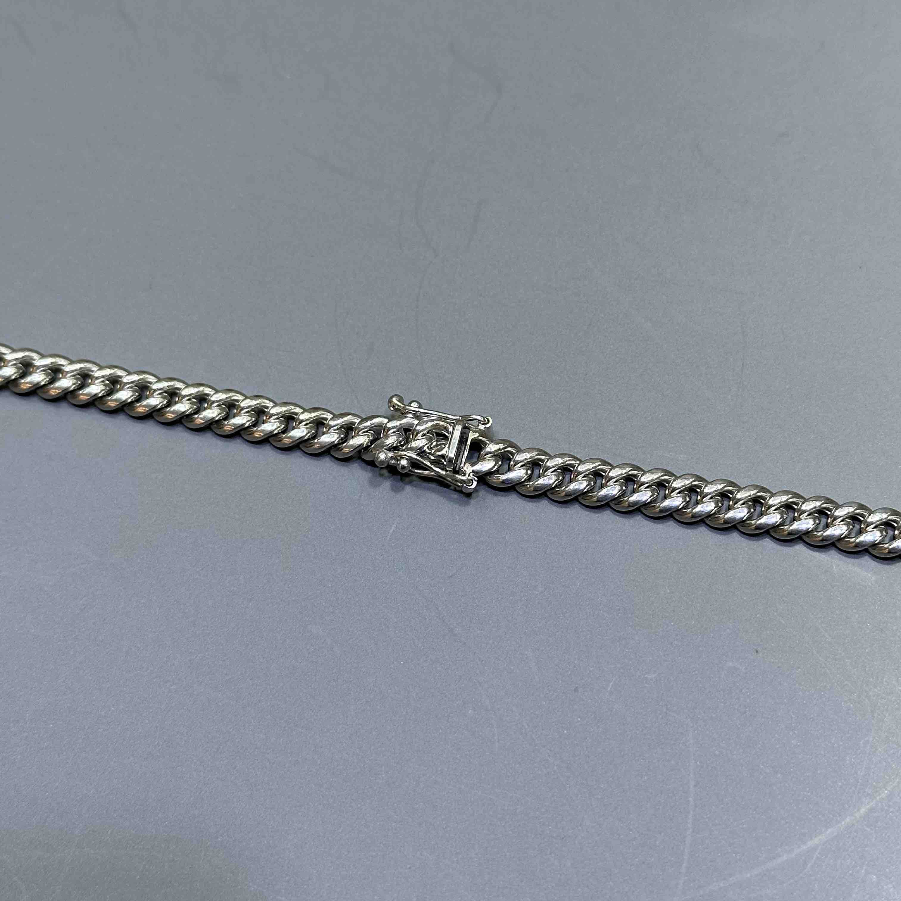 10k 6MM White Gold Cuban Link Chain