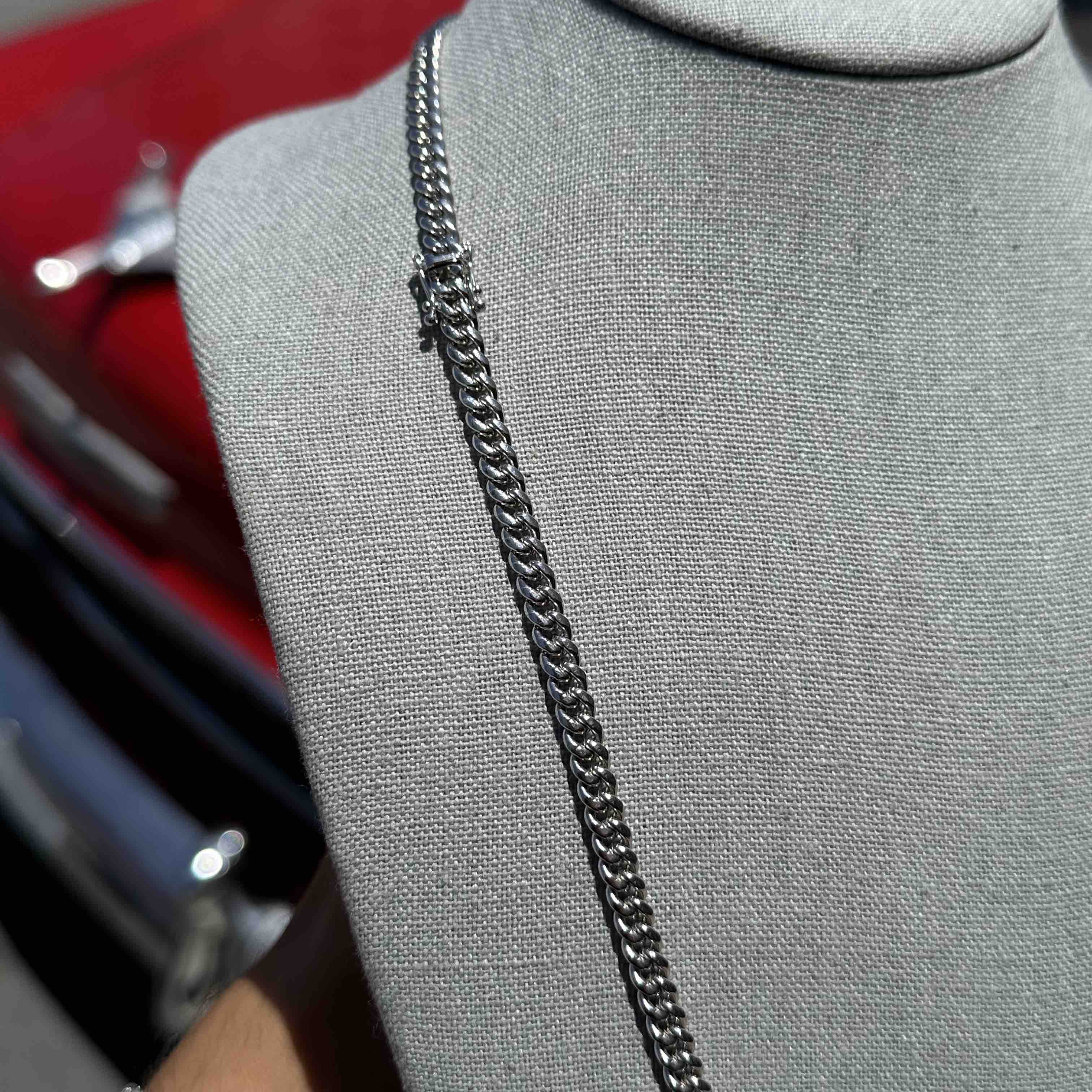 White Gold Cuban Link Chain