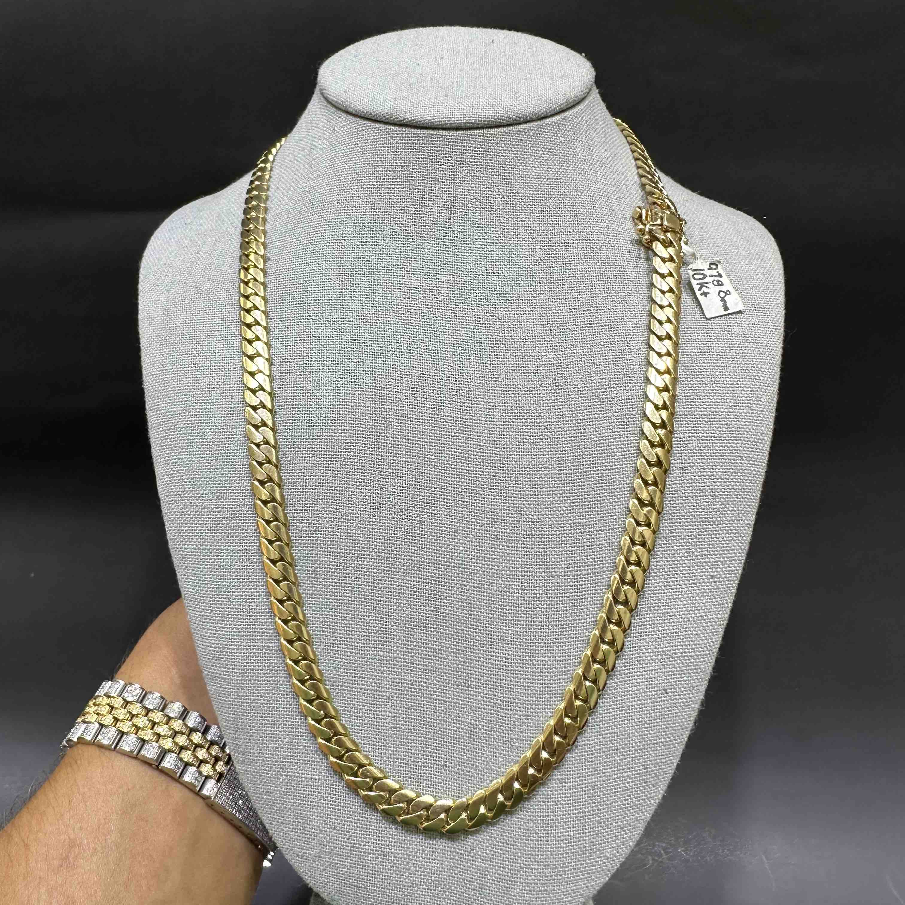 NEW 10k SOLID MIAMI CUBAN LINK 8.5 MILLIMETERS 97-81 Grams(ADJUSTABLE LENGTH)