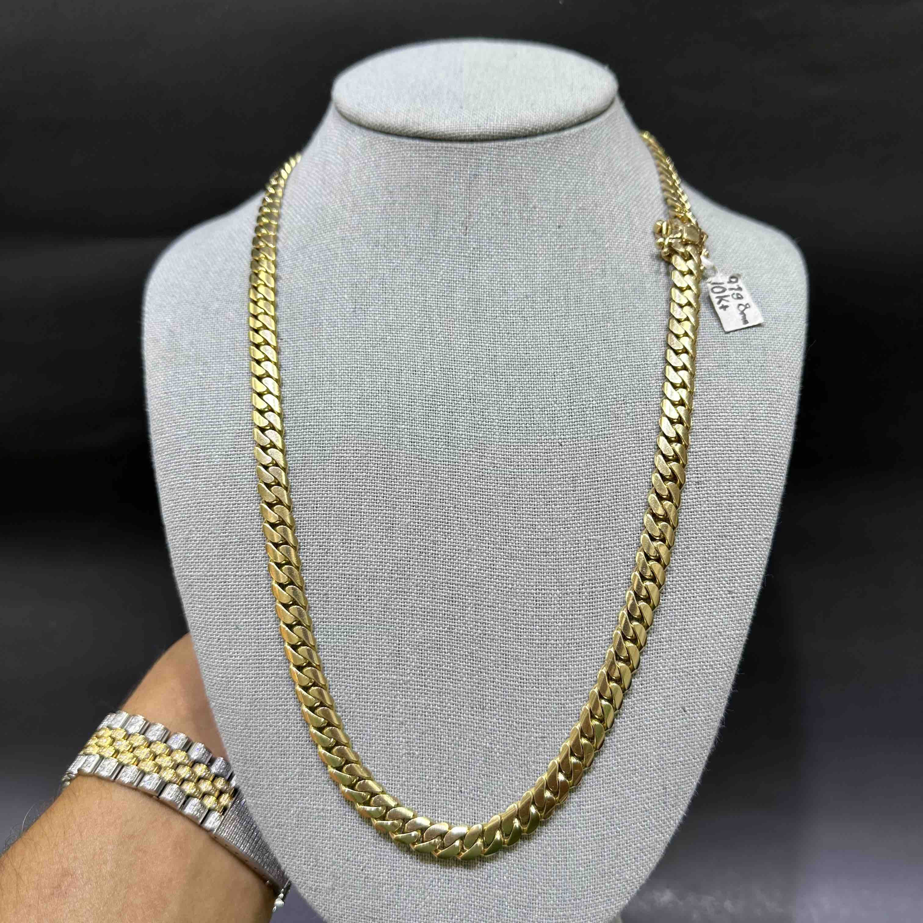 NEW 10k SOLID MIAMI CUBAN LINK 8.5 MILLIMETERS 97-81 Grams(ADJUSTABLE LENGTH)