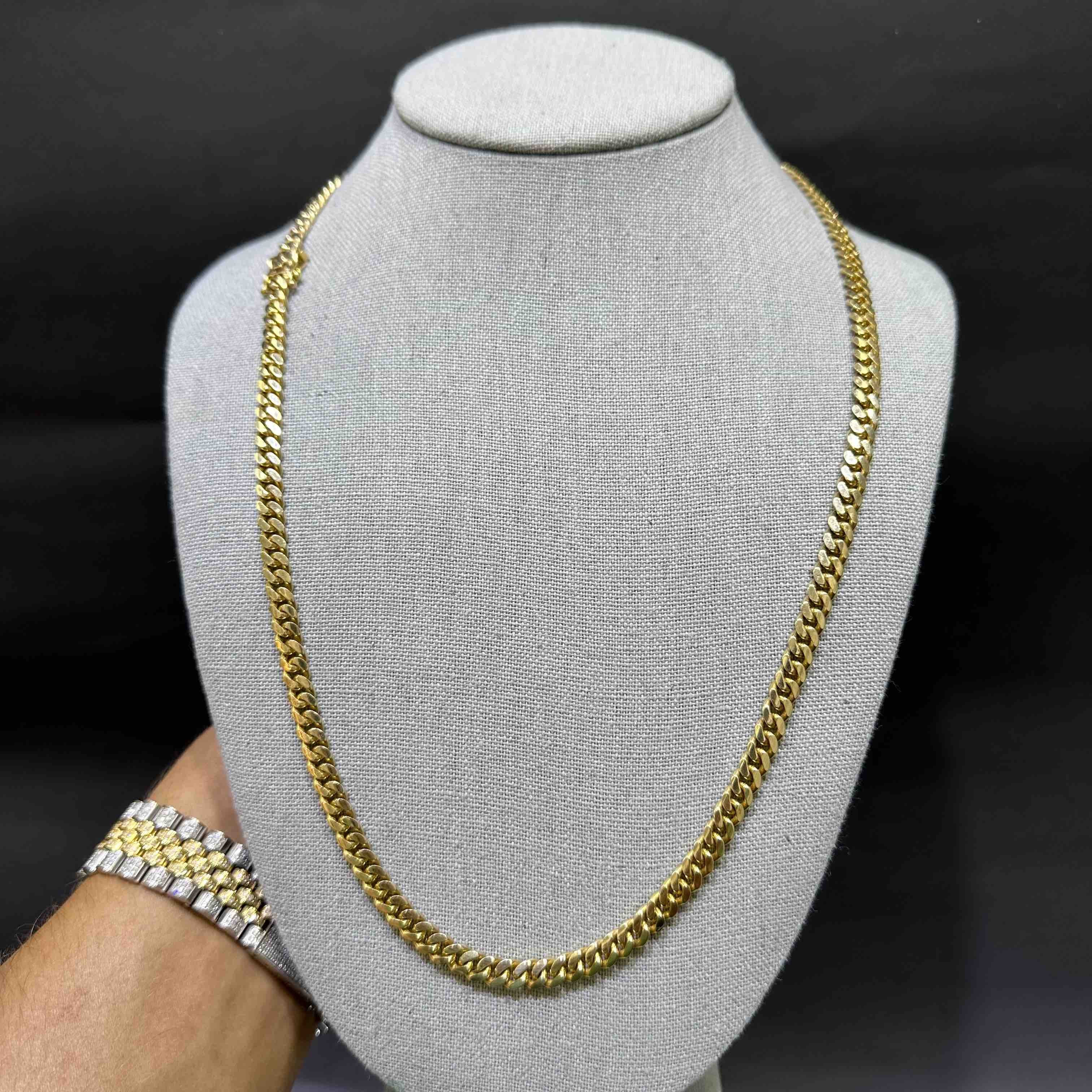 10k solid miami cuban link