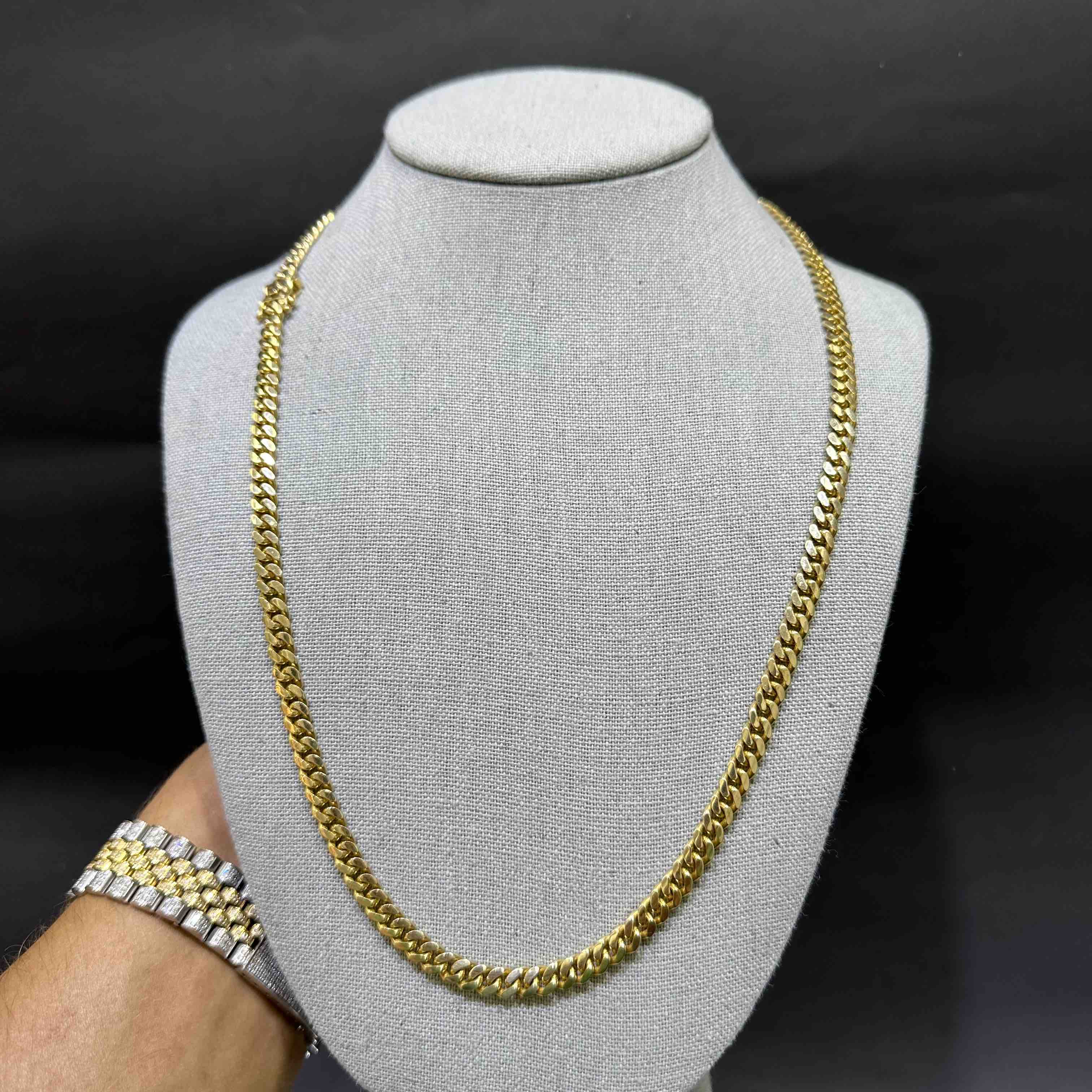 10k solid miami cuban link